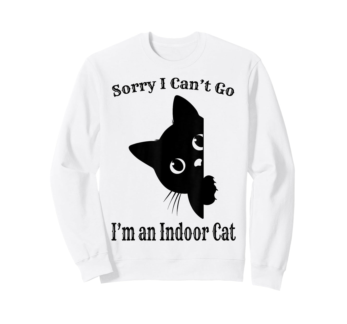 Retro Sorry I Cant Go Im an Indoor Cat Funny Black Cat Quote T-Shirt