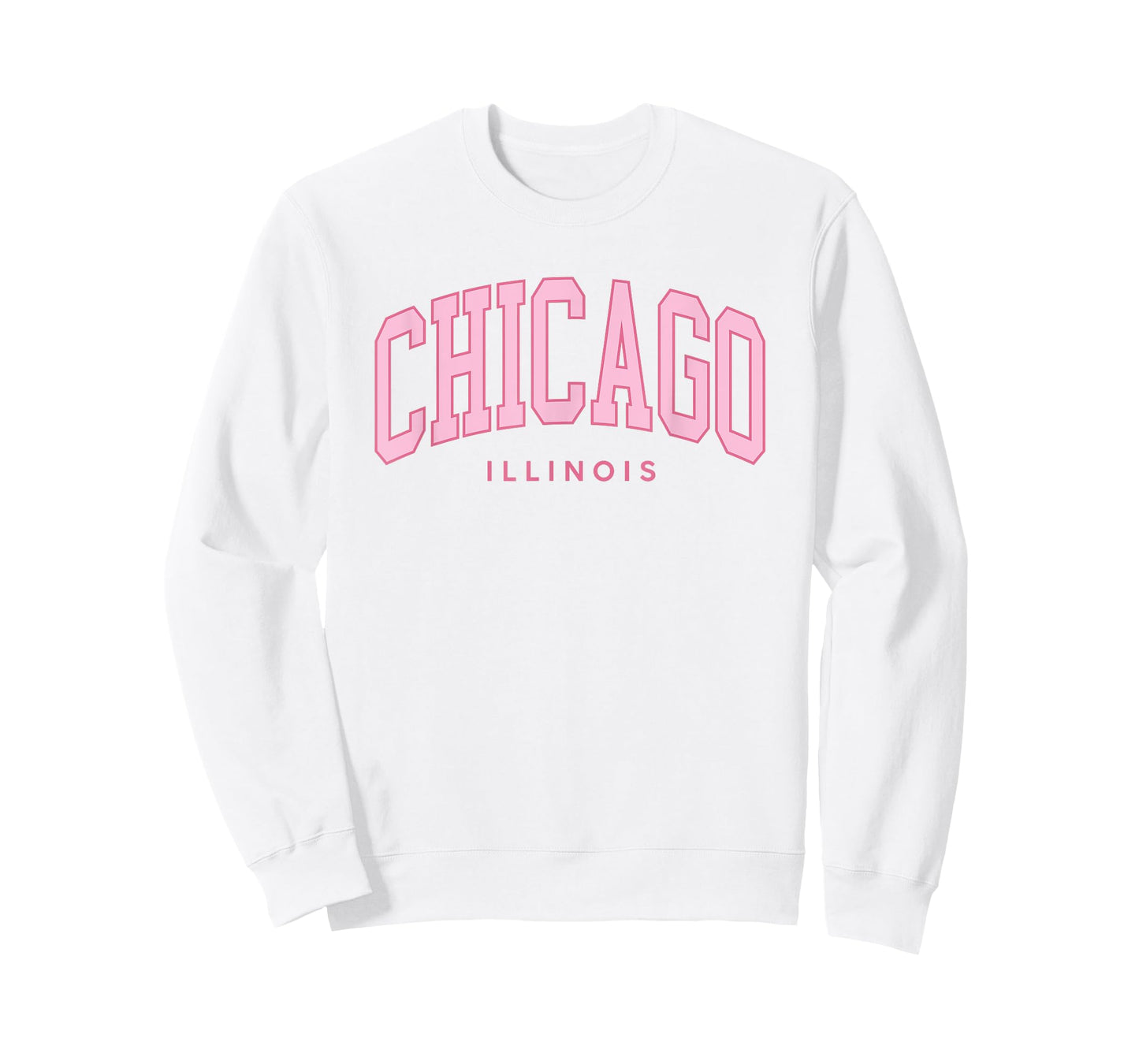 Vintage Chicago Pink Retro Preppy Throwback Womens Girls T-Shirt
