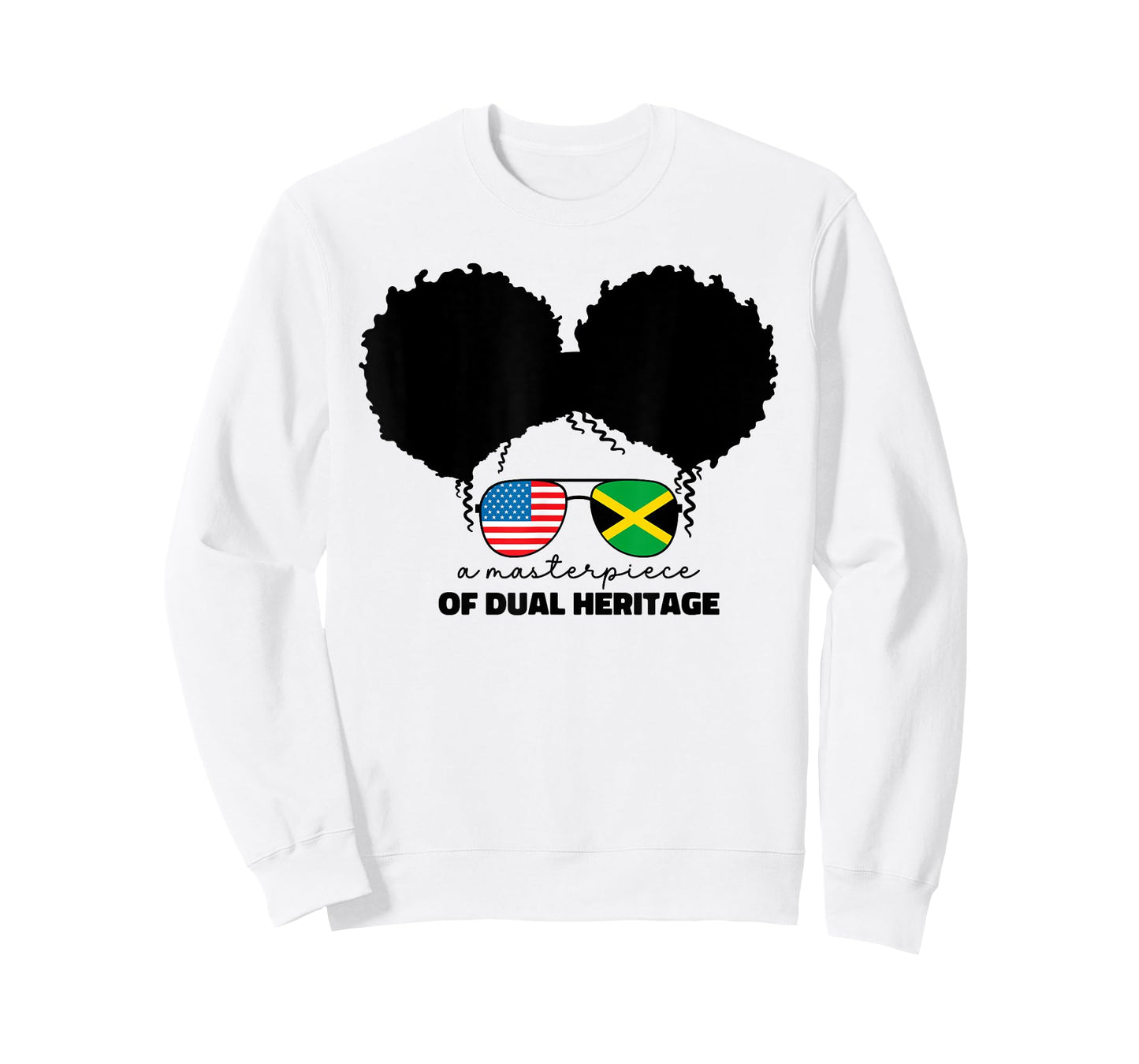 Kids Girls Half American And Jamaican America Jamaica Flag T-Shirt