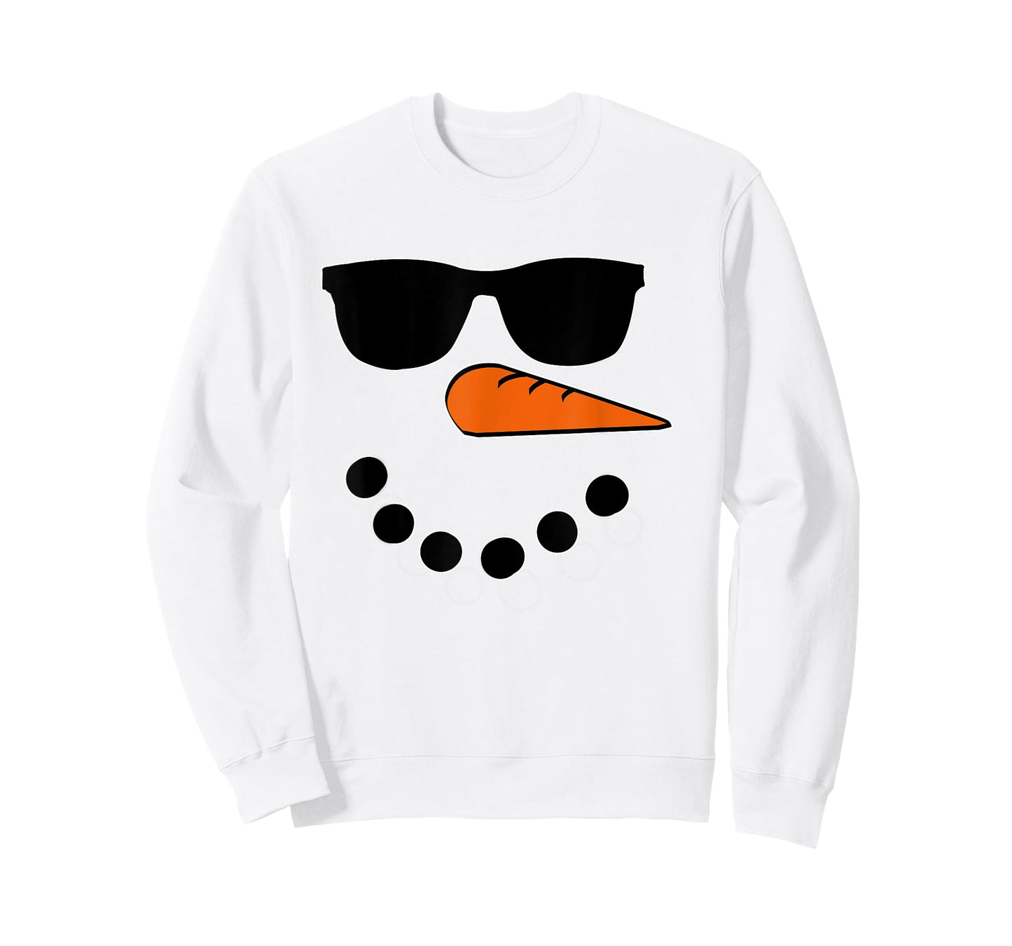Snowman Face Christmas Funny Santa Claus Sunglass Cool T-Shirt