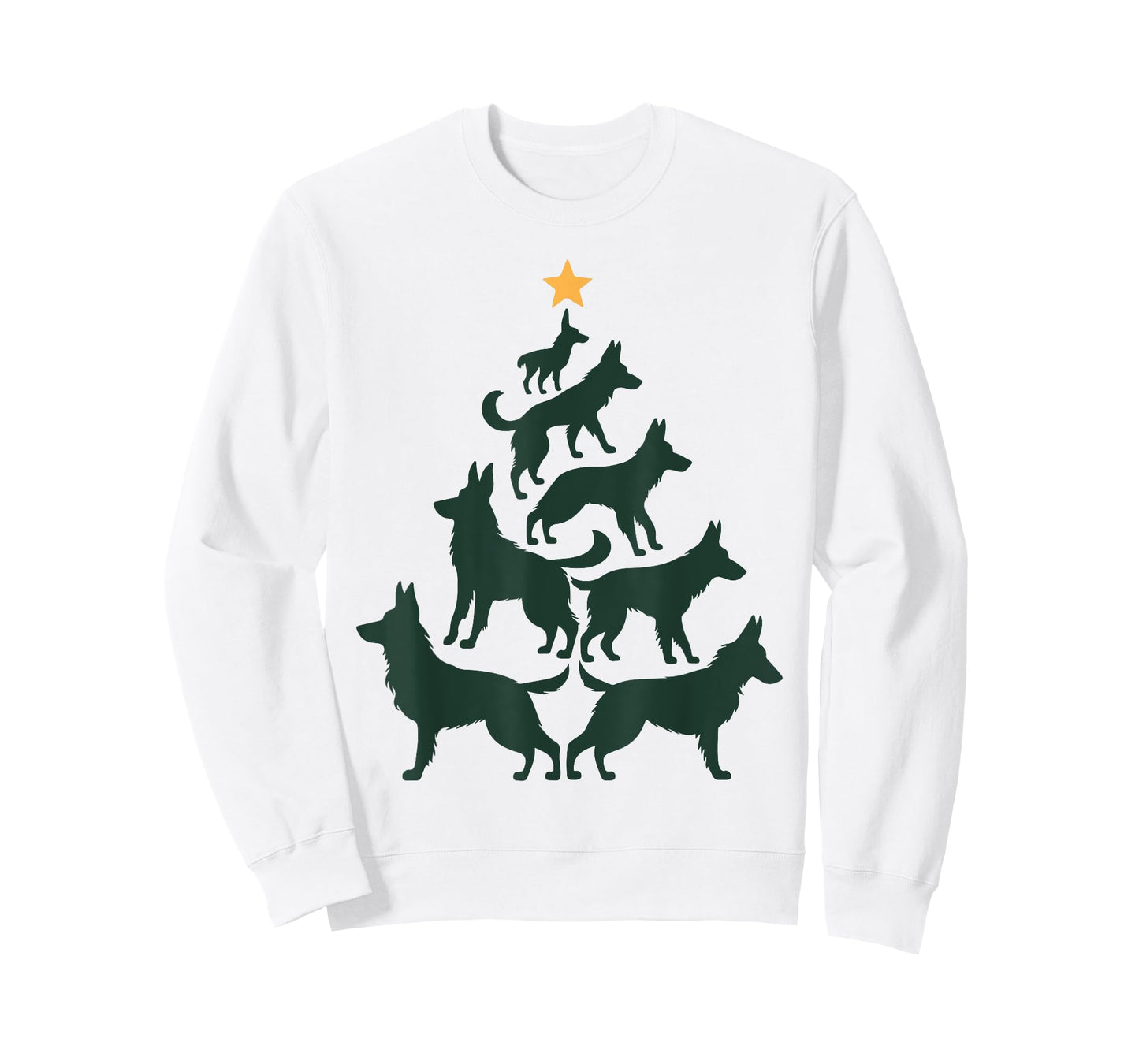 German Shepherd Christmas Tree Funny GSD Dog Mom Dad Pajamas T-Shirt