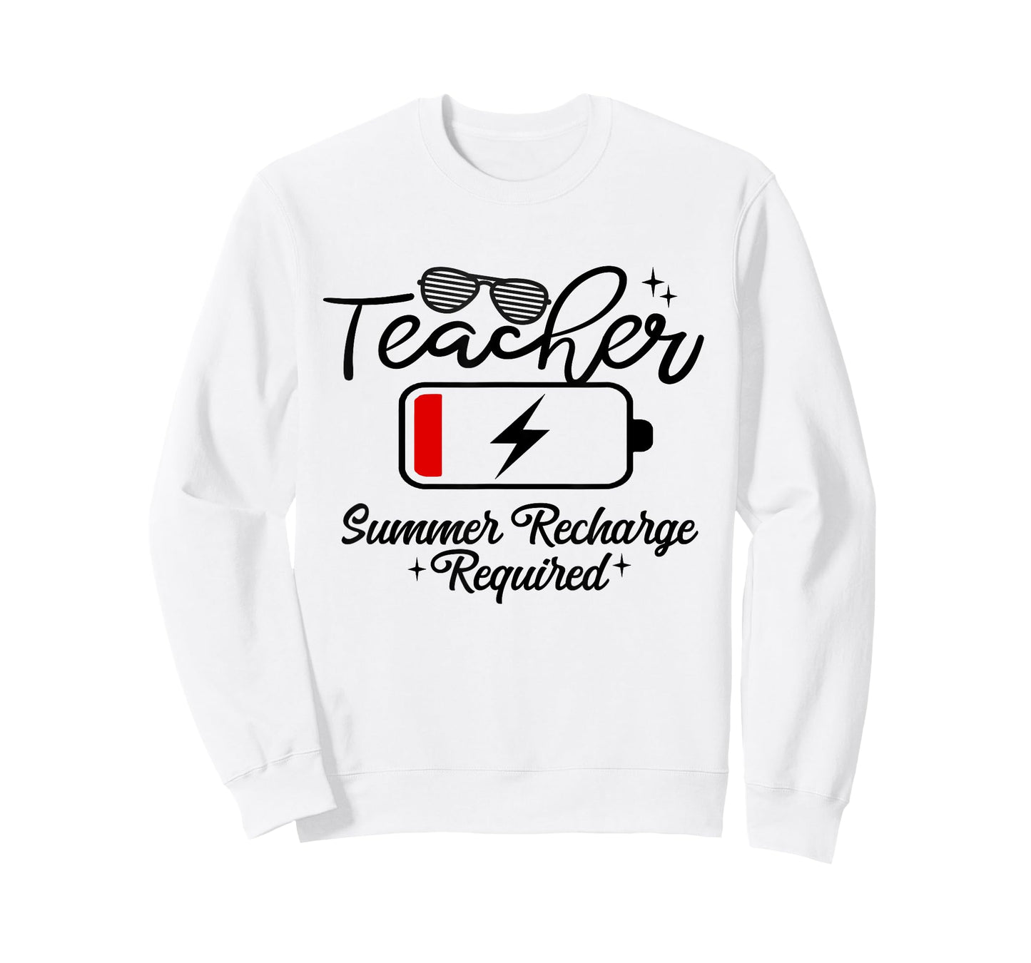 Teacher Summer Recharge Required Last-Day of School Vacation T-Shirt
