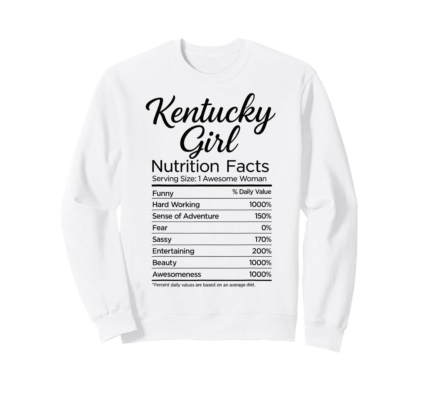 Kentucky Girl Nutrition Facts Hometown Louisville Bluegrass T-Shirt