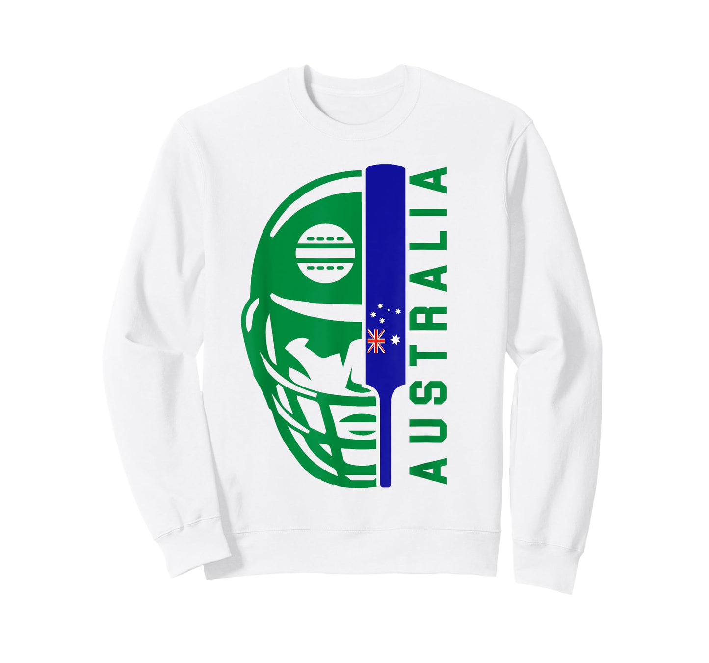 Cricket Australia Fan Helmet Ball and Bat Design T-Shirt