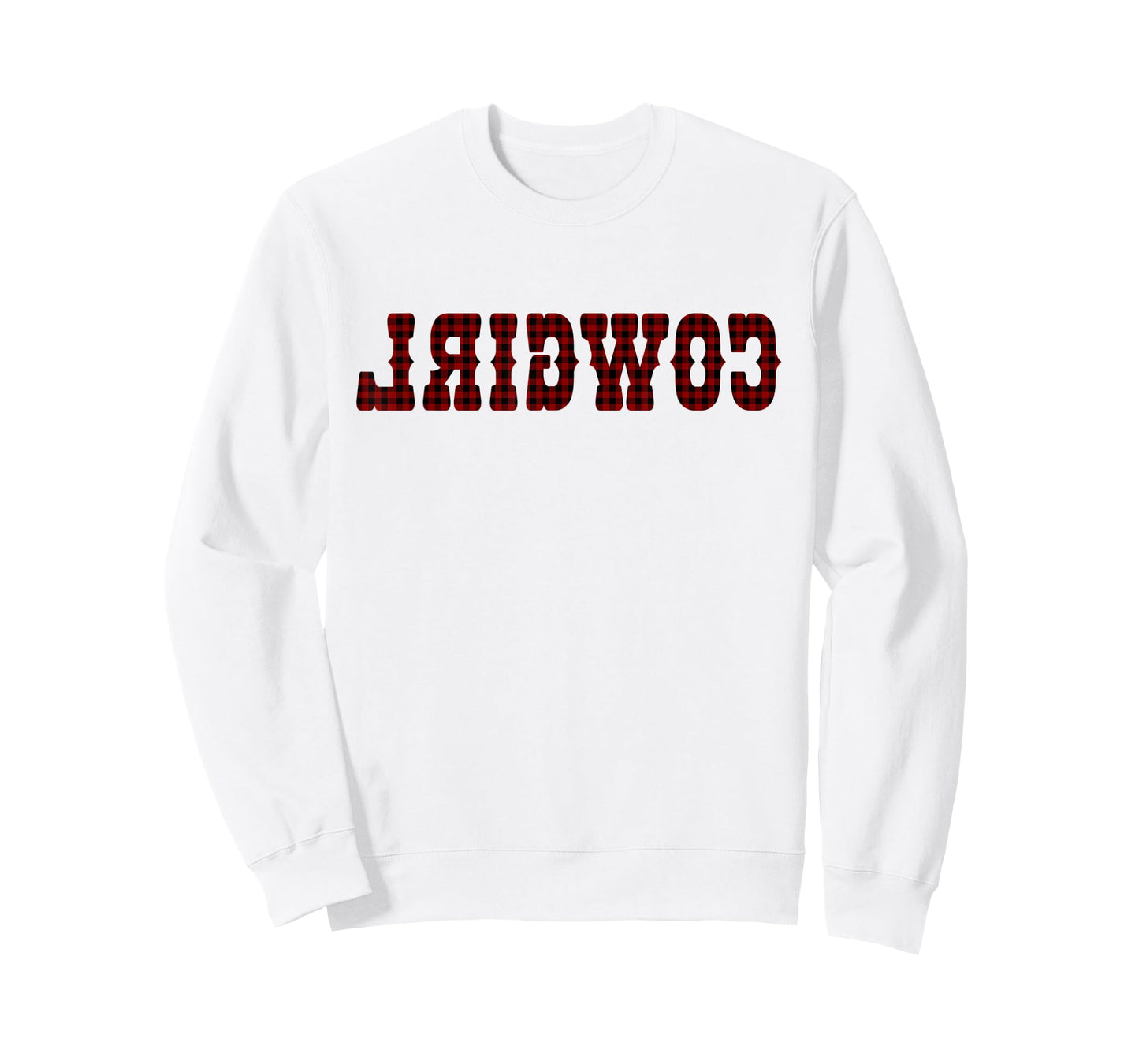 Country Funny Red Plaid Fall Buffalo Plaid Reverse Cowgirl T-Shirt