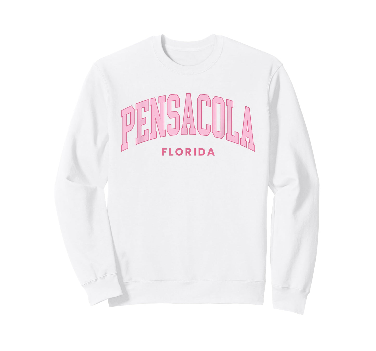 Pensacola Florida Retro Preppy Throwback Womens Girls Pink T-Shirt