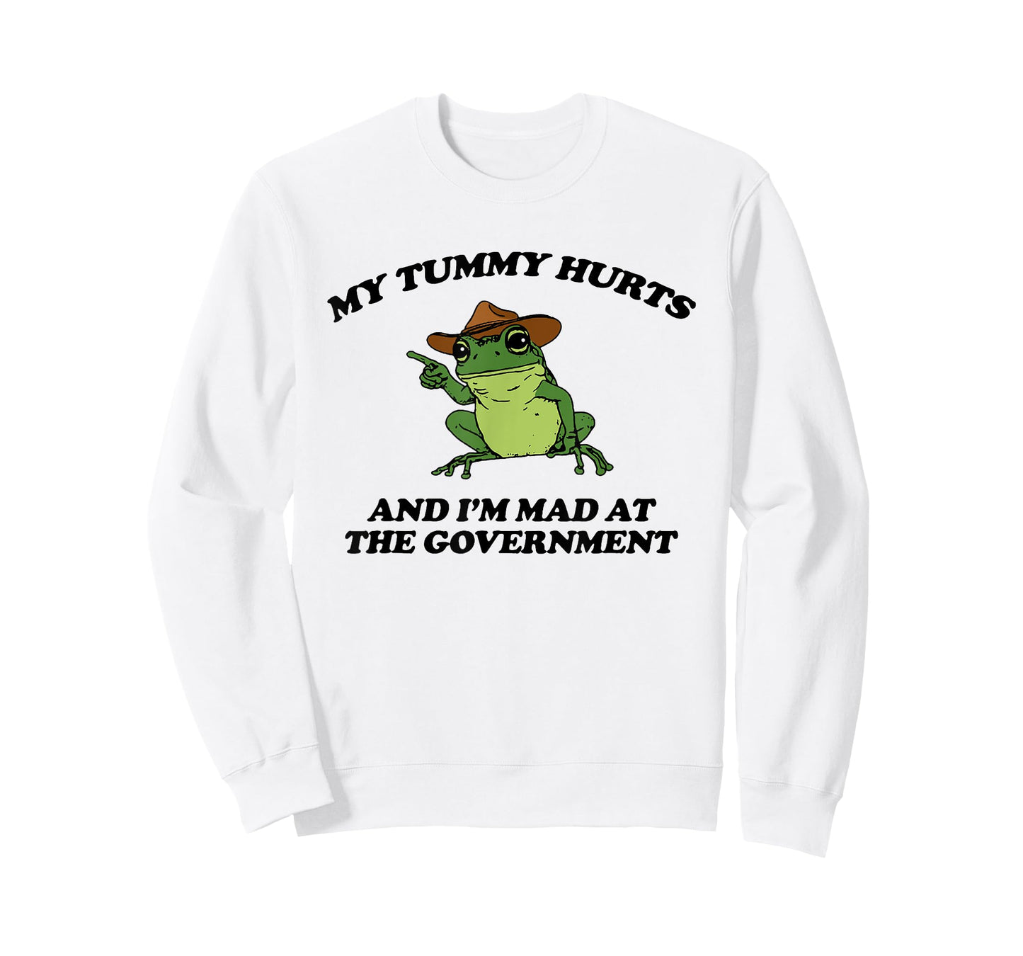 My Tummy Hurts And I'm Mad At The Government Frog Meme T-Shirt
