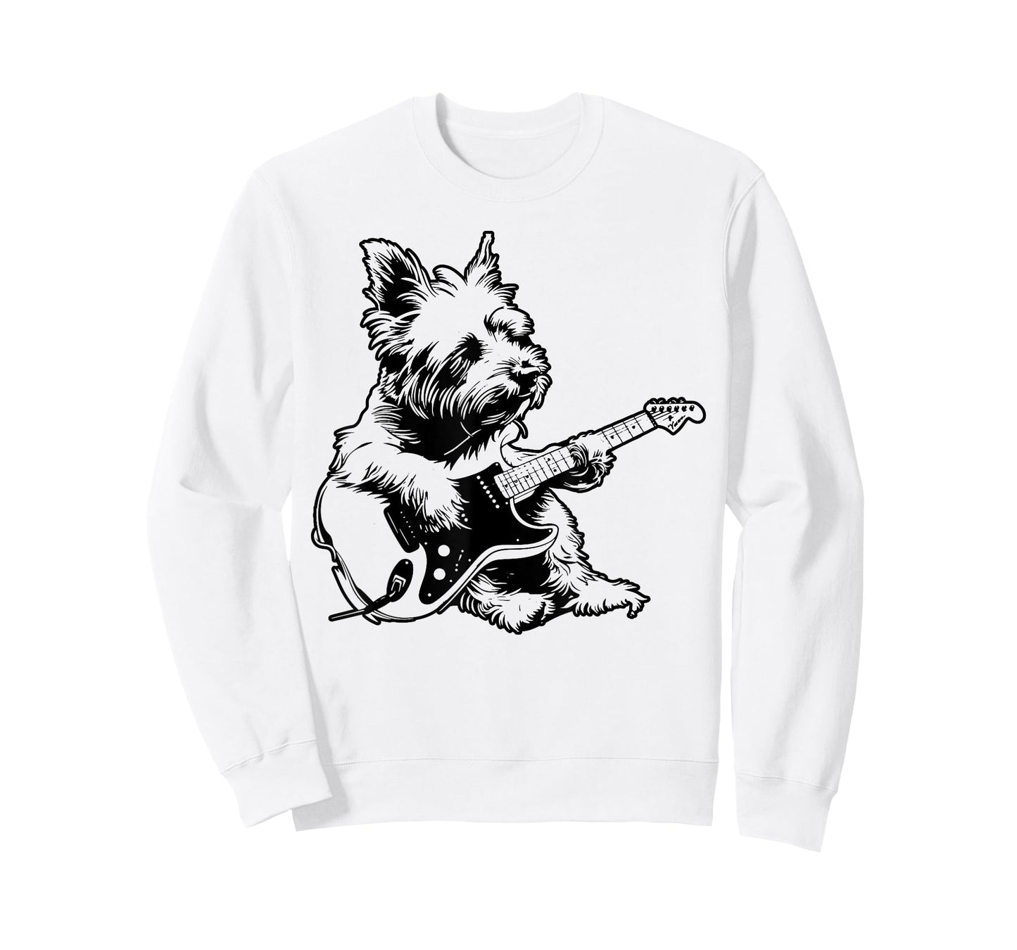 Dog Guitarist Guitar - Westie Dad Mom T-Shirt for Men Women
