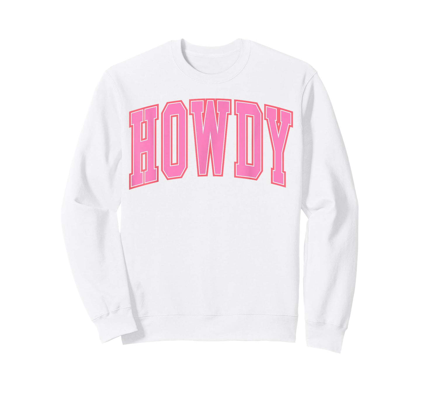 Preppy Cowgirl Varsity Pink Howdy Western Girl Women T-Shirt