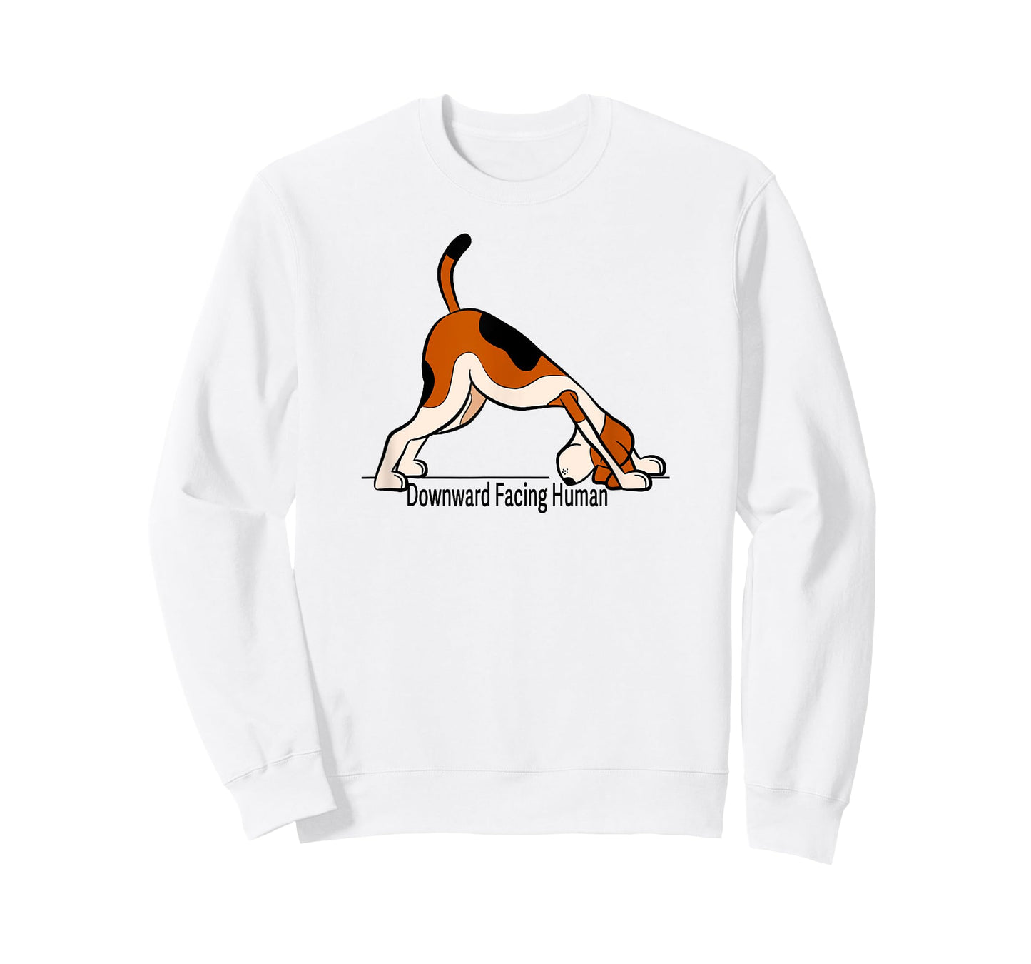 Downward Facing Human - men womens funny dog yoga T-Shirt