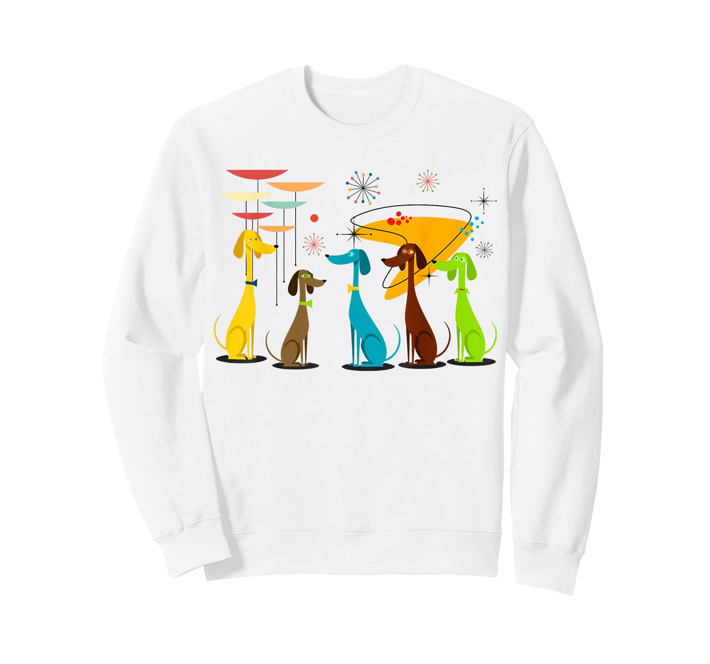 Vintage Retro Mid-Century Modern Look Dogs 50s 60s Style T-Shirt