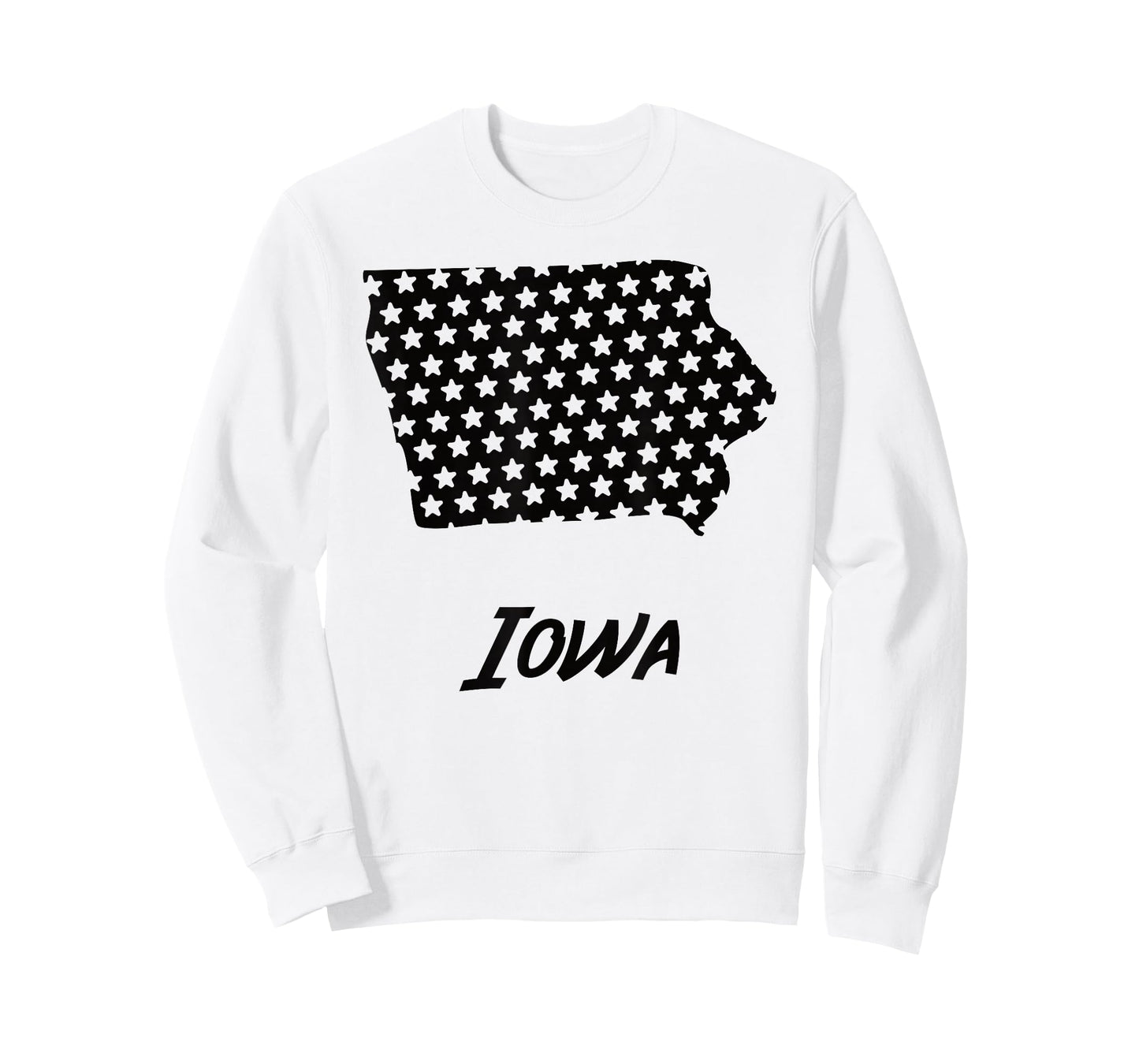 Iowa USA State Outline Stars Vintage Retro Design T-Shirt