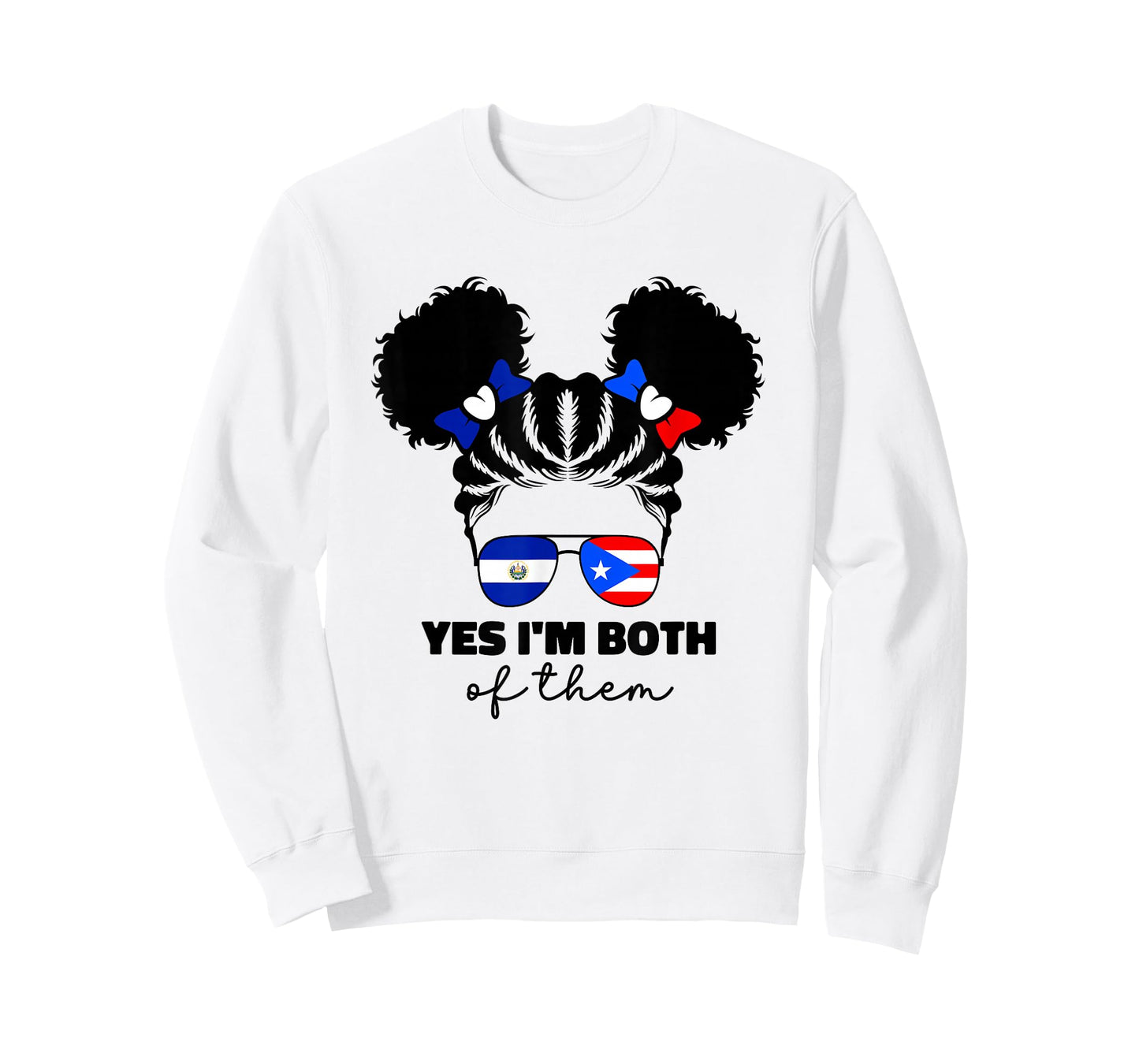 Half Salvadorian And Puerto Rican Rico El Salvador Flag Gril T-Shirt