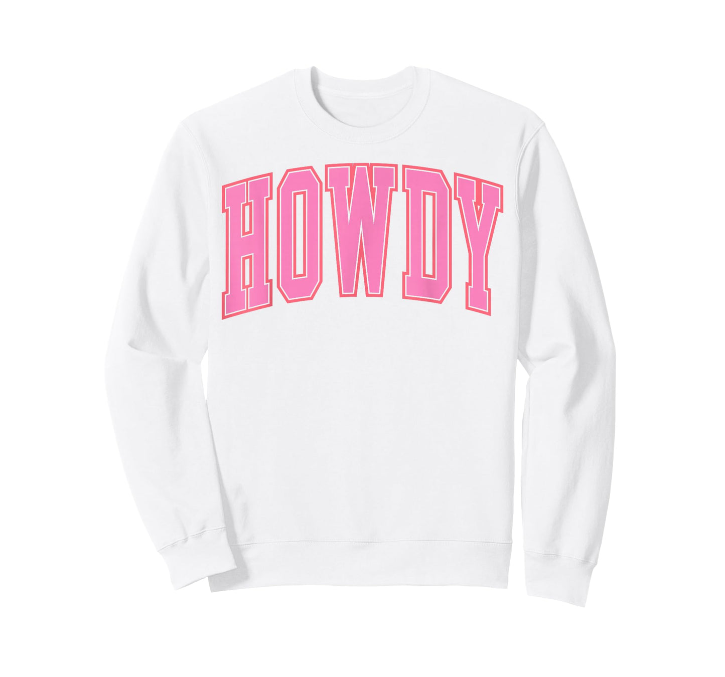 Preppy Cowgirl Varsity Pink Howdy Western Women Girls T-Shirt