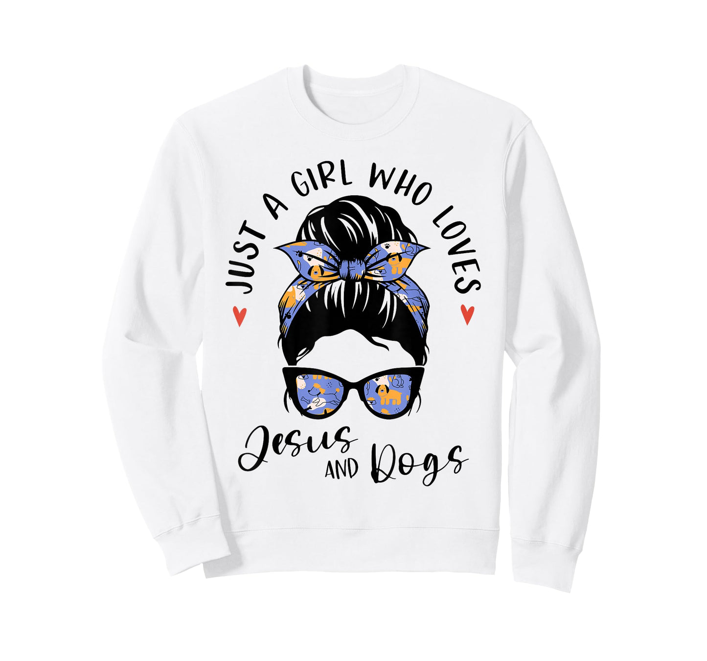 Just A Girl Who Loves Jesus and Dogs Gifts for Dog Lover T-Shirt
