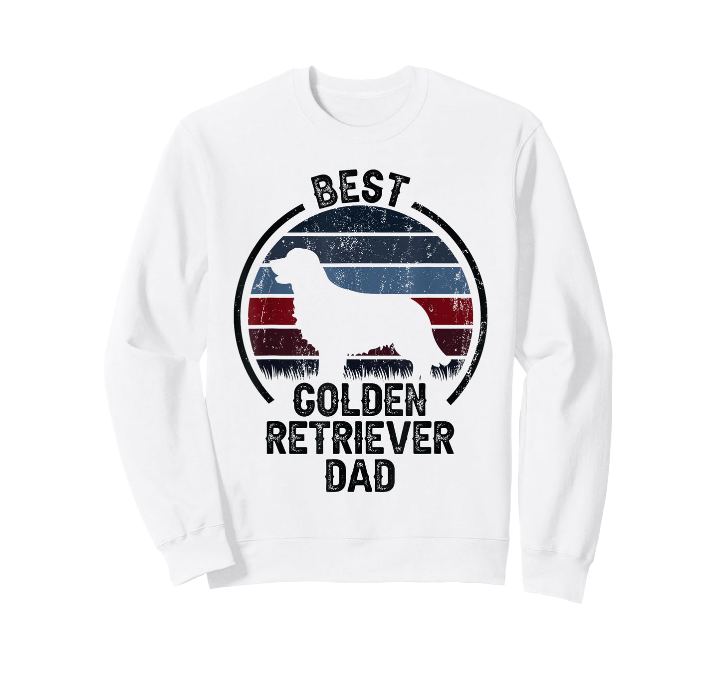 Best Dog Father Dad - Vintage Golden Retriever T-Shirt