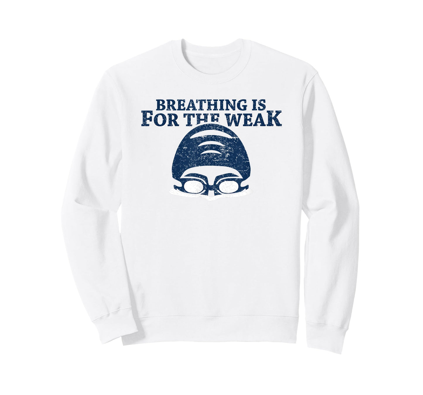 Meme Swimmer Breathing Is For The Weak Swimming T-Shirt T-Shirt