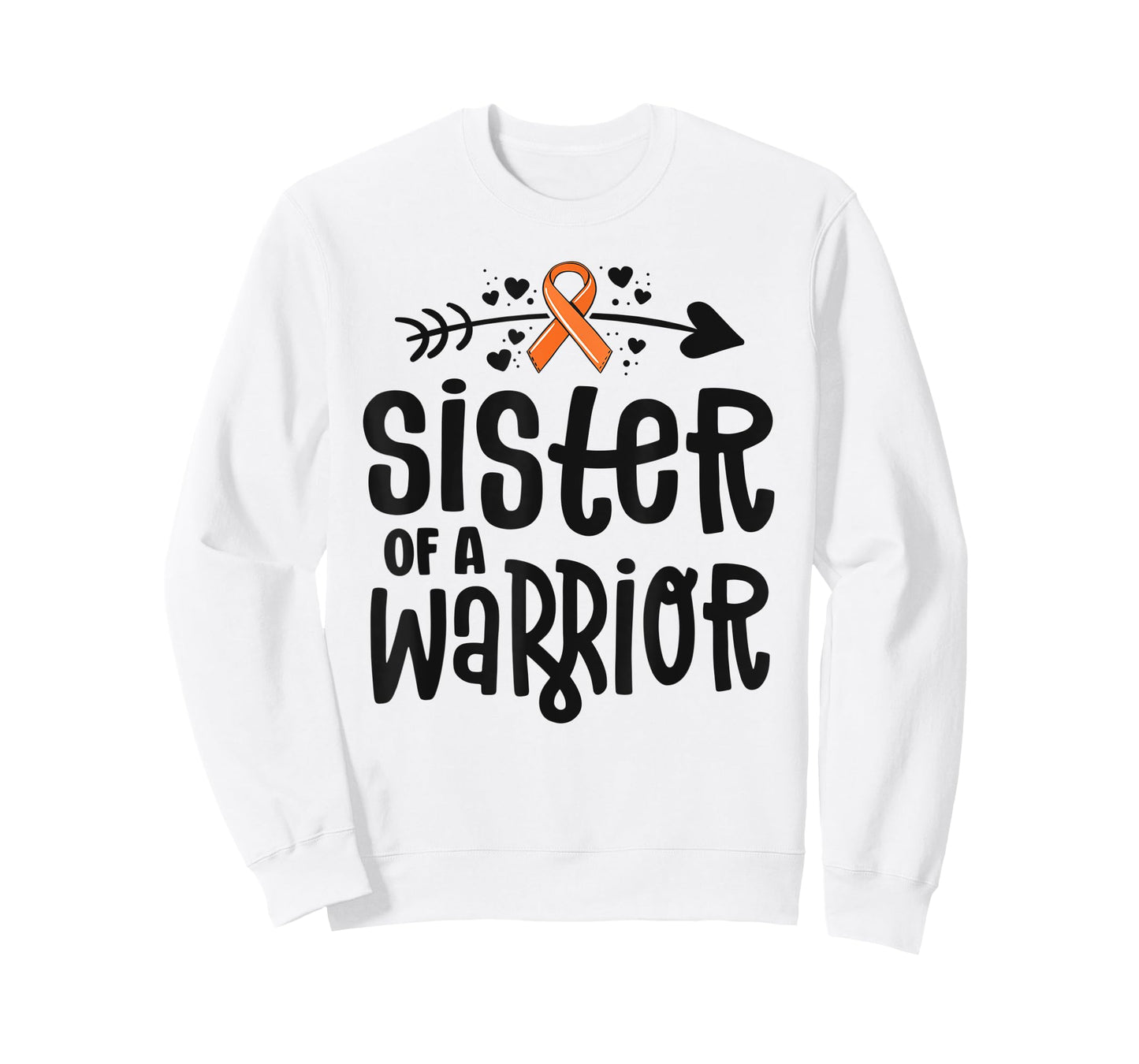 Sister Of A Warrior Orange Family Leukemia Cancer Awareness T-Shirt