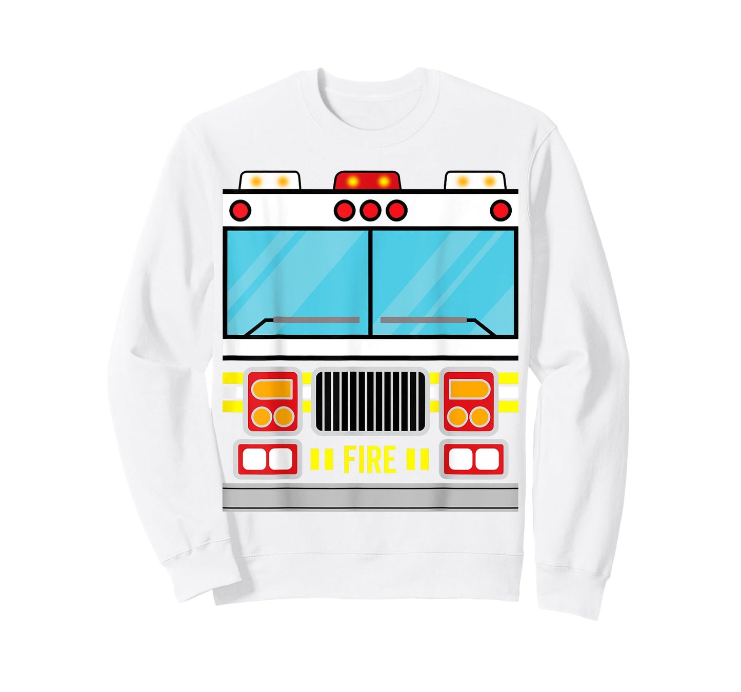 Fire Truck Costume Simple Easy Halloween Group Costume T-Shirt