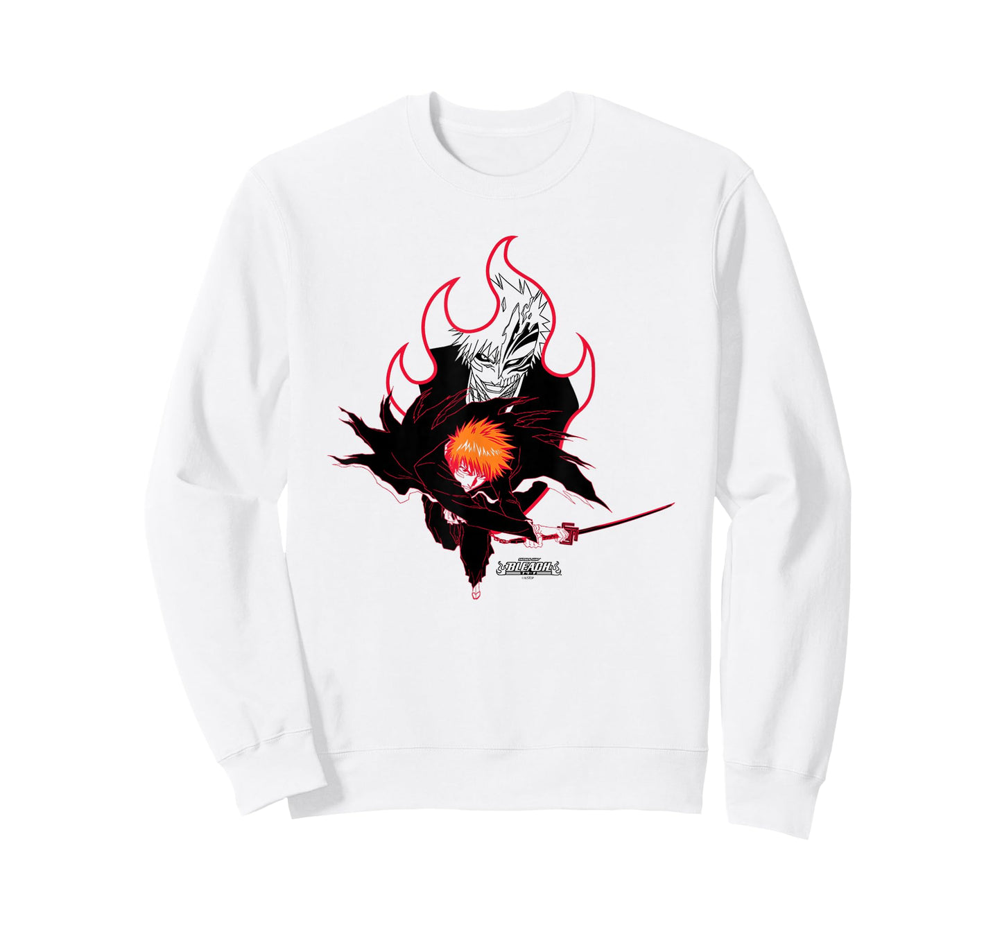 Bleach Ichigo Flame Outline Hallow Transform Anime T-Shirt