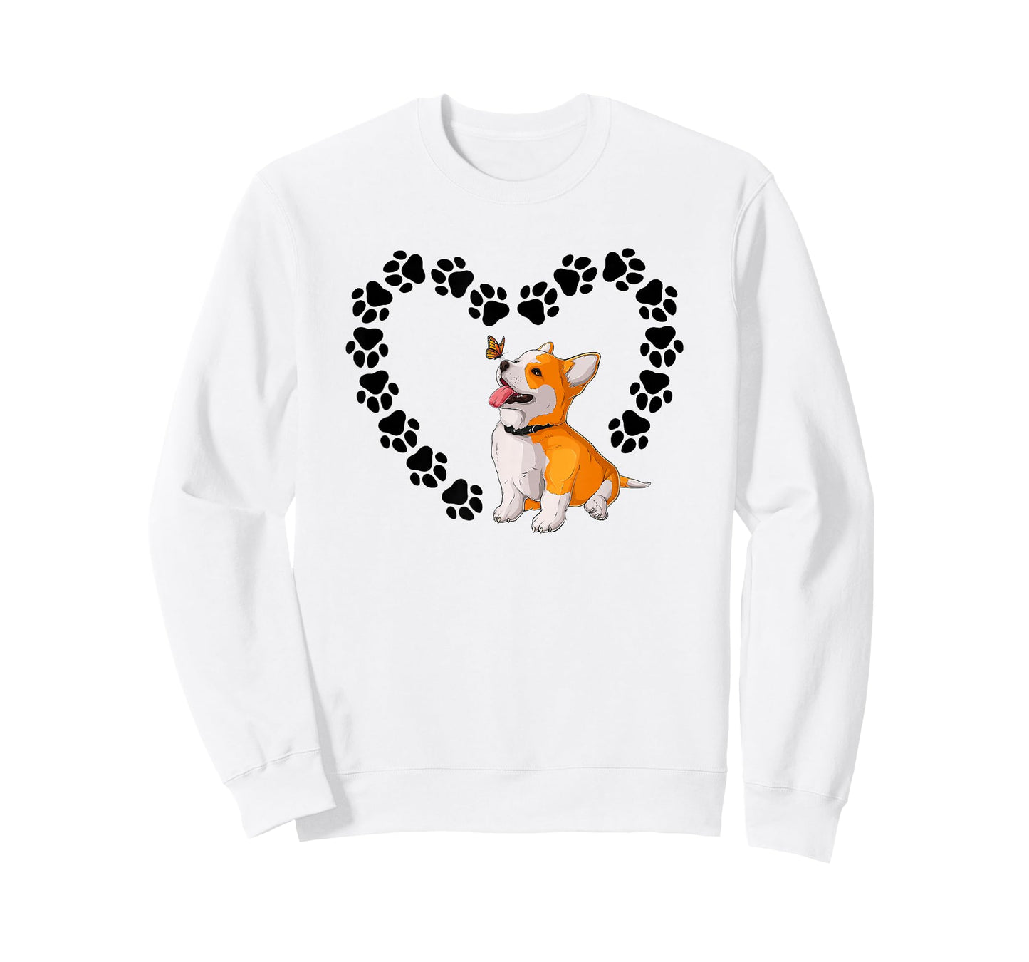 Corgi Funny Pet Paw Heart Corgi Dog Lover T-Shirt