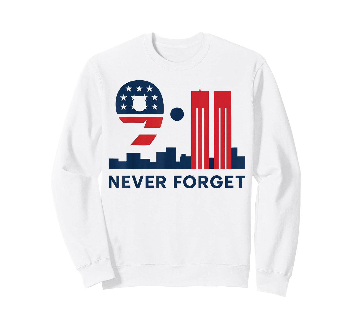 Never Forget September 11 2001 Memorial Day American Flag T-Shirt