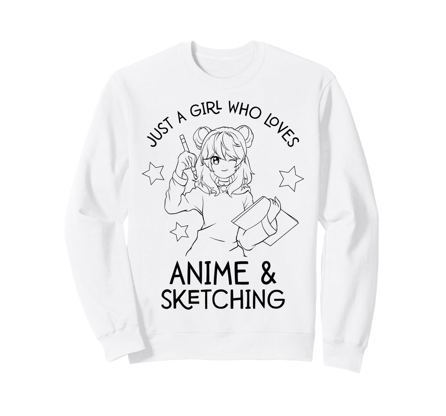 Just A Girl Who Loves Anime and Sketching Drawing Art T-Shirt