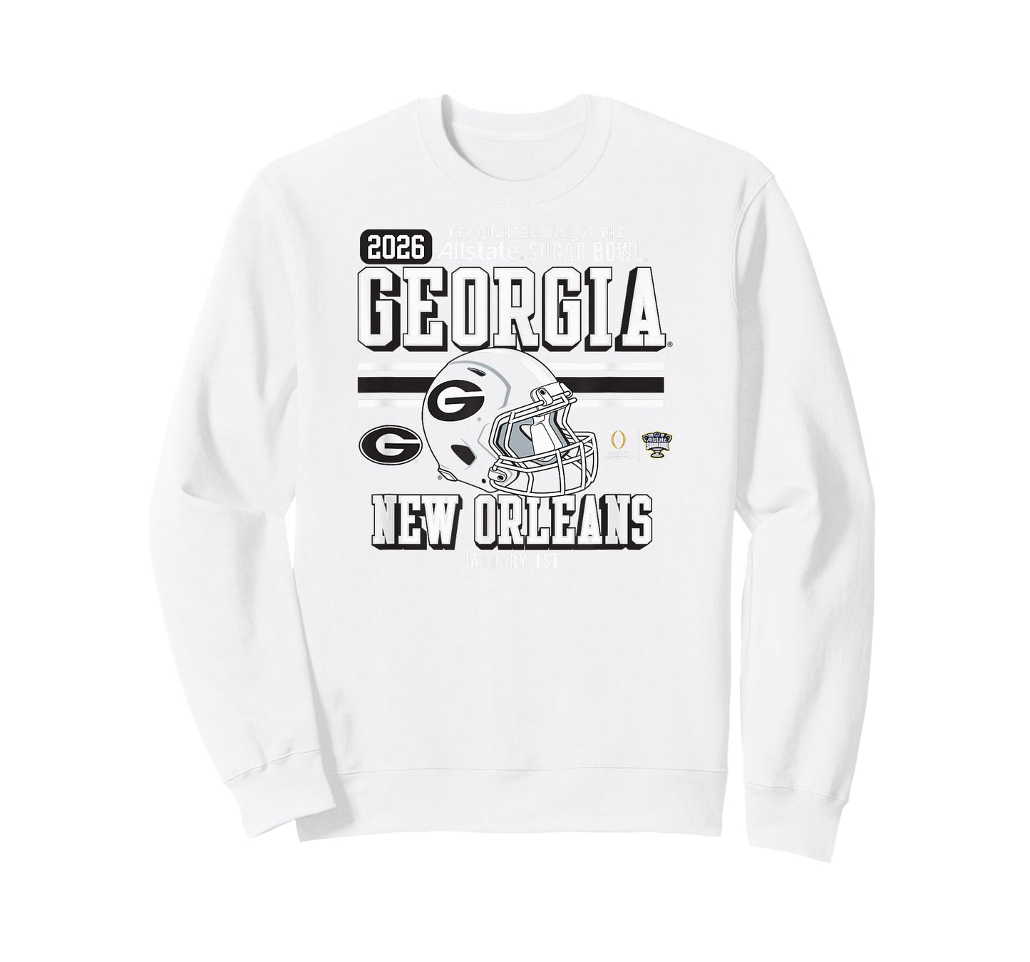 Georgia Bulldogs Sugar Bowl CFP Quarterfinal 2025-2026 Red T-Shirt