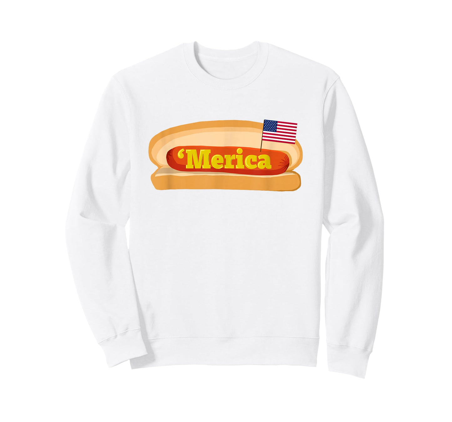 'Merica Hot Dog Flag Patriotic American Flag Hot Dog T-Shirt