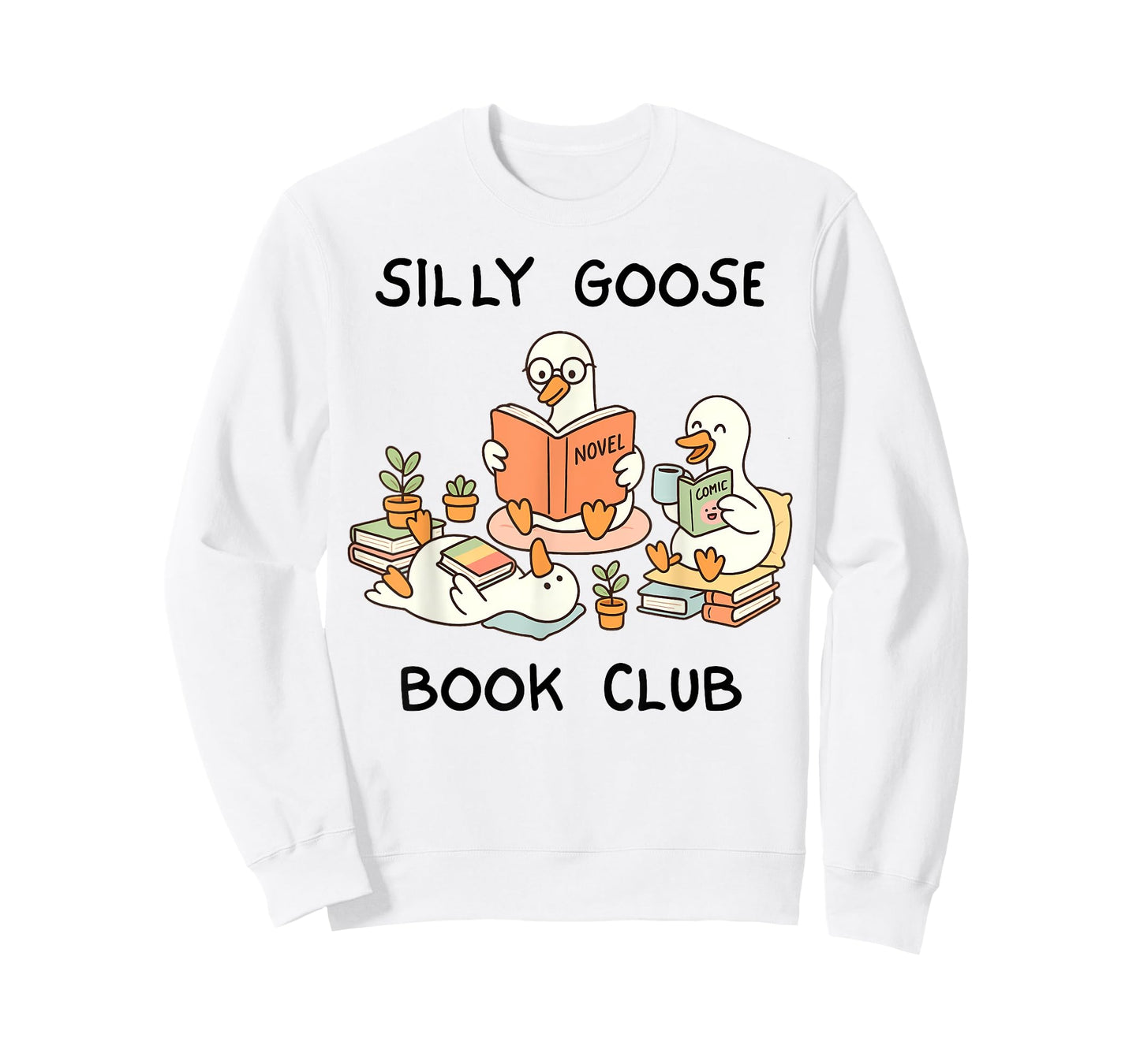 Groovy Silly Goose Book Club Goose For Goose Animal T-Shirt