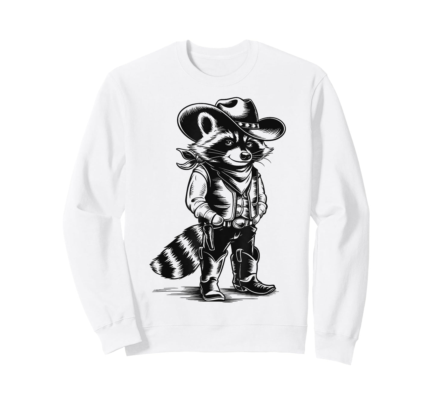 Raccoon Cowboy Cowgirl Western Country Gifts For Men Women T-Shirt