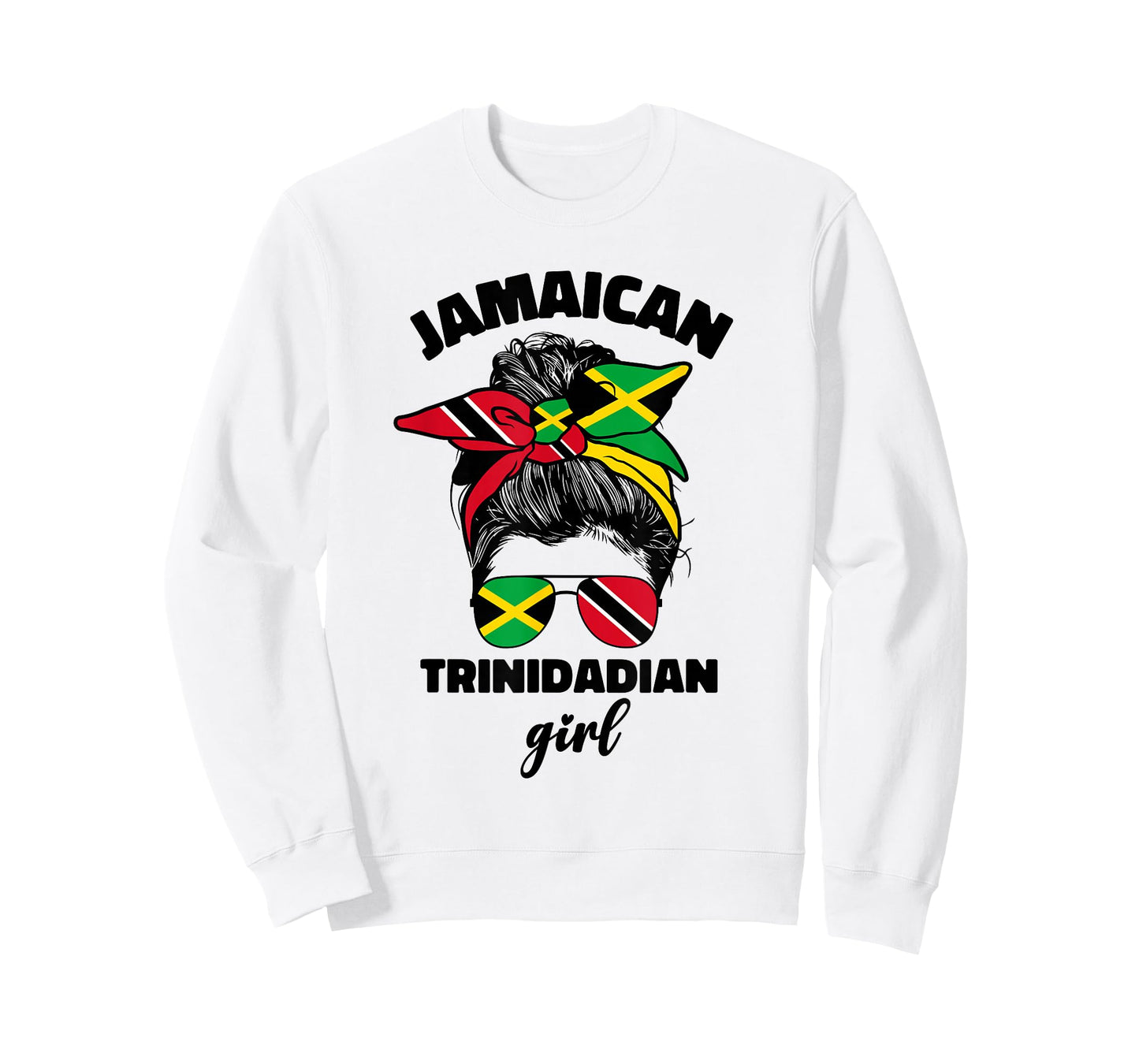 Half Jamaican Trinidadian Jamaica Flag Trinidad and Tobago T-Shirt
