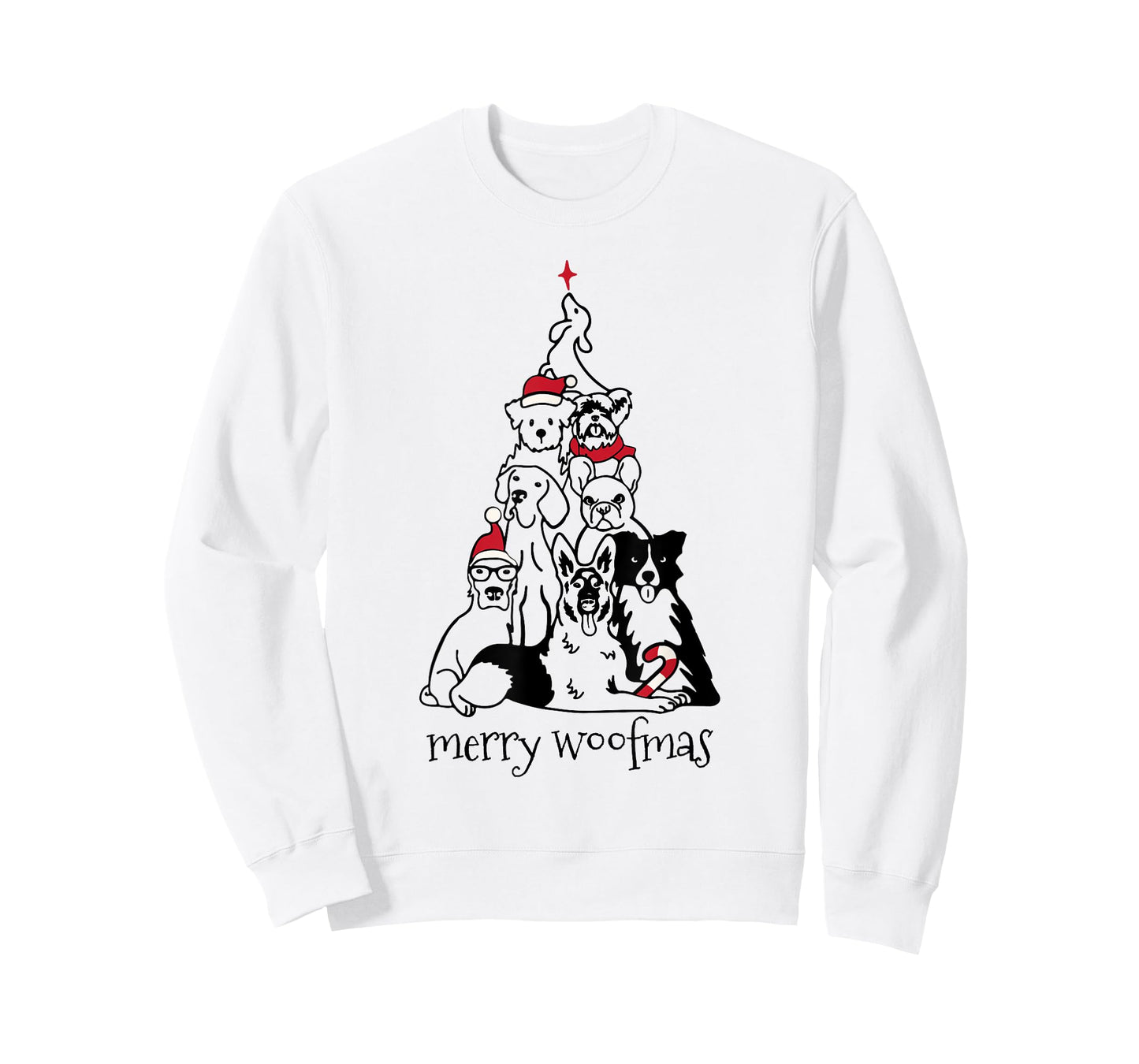 Merry Woofmas Dog Christmas Tree T-Shirt