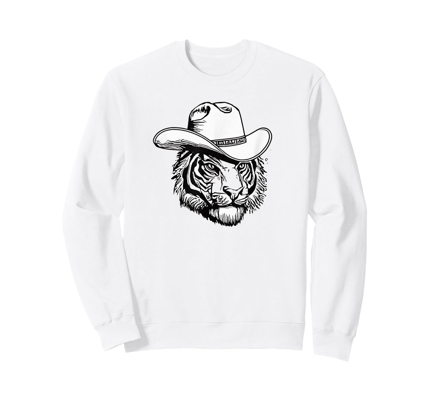 Funny Country Music Tiger Cowboy Hat Cat Vintage T-Shirt