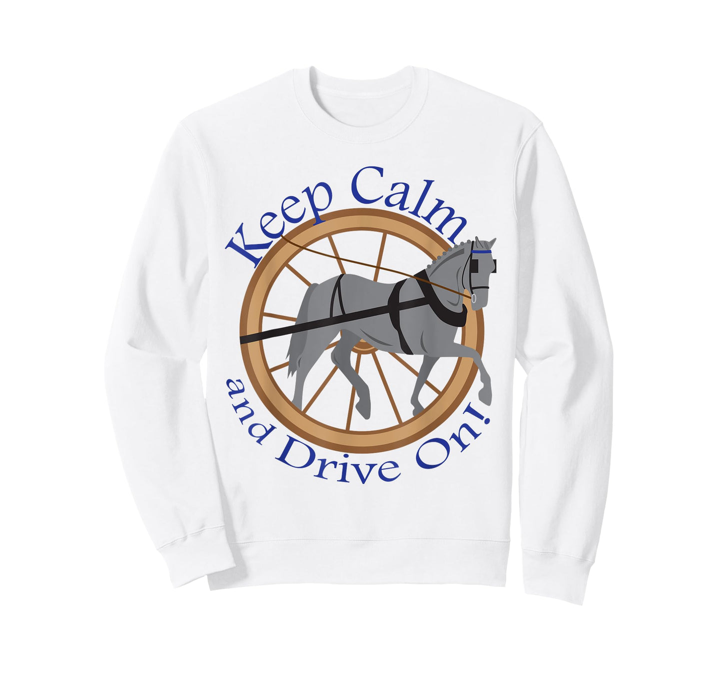 Keep Calm and Drive On Horse Pony Driving T Shirt T-Shirt