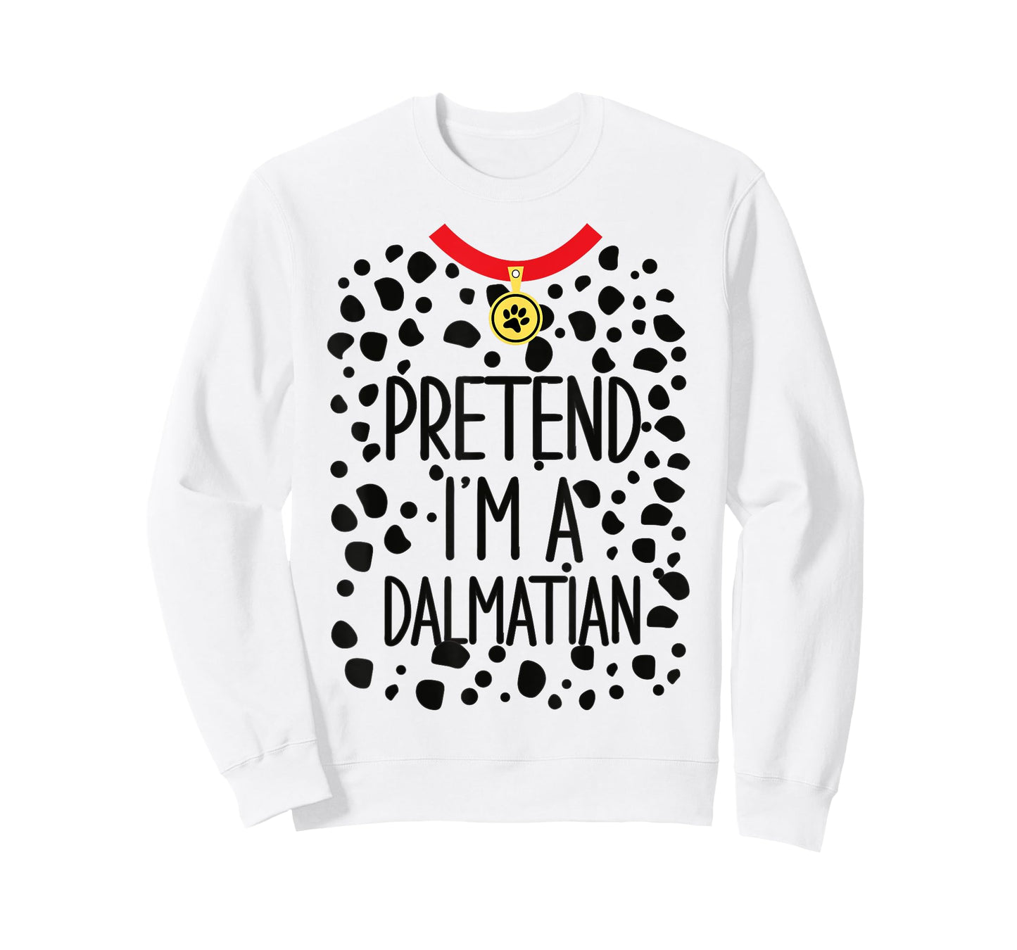 Pretend I'm a Dalmatian Funny Lazy Halloween Costume Dog T-Shirt