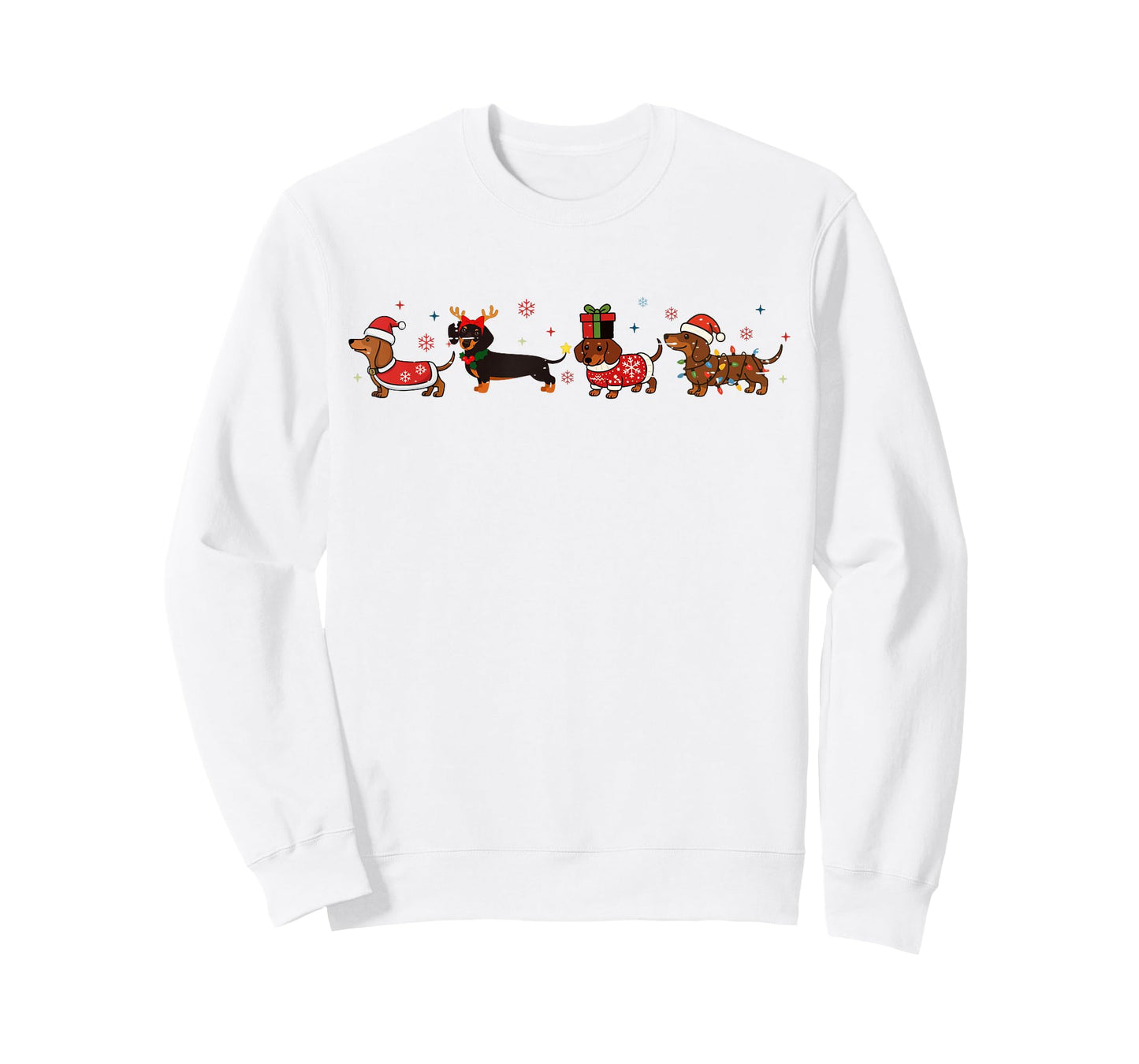 Funny Dachshund Christmas Weenie Dog Lover Cute Merry Xmas T-Shirt