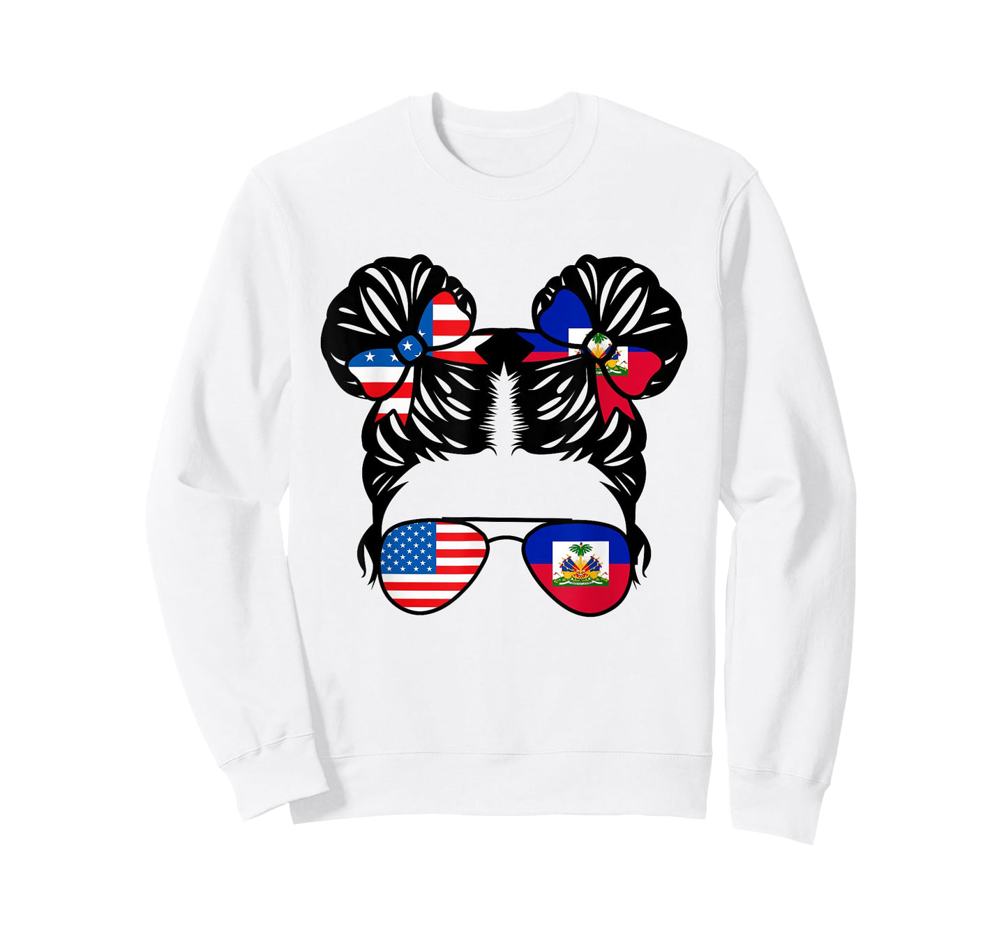 Half American Half Haitian Girl USA Haiti Flag Patriot T-Shirt