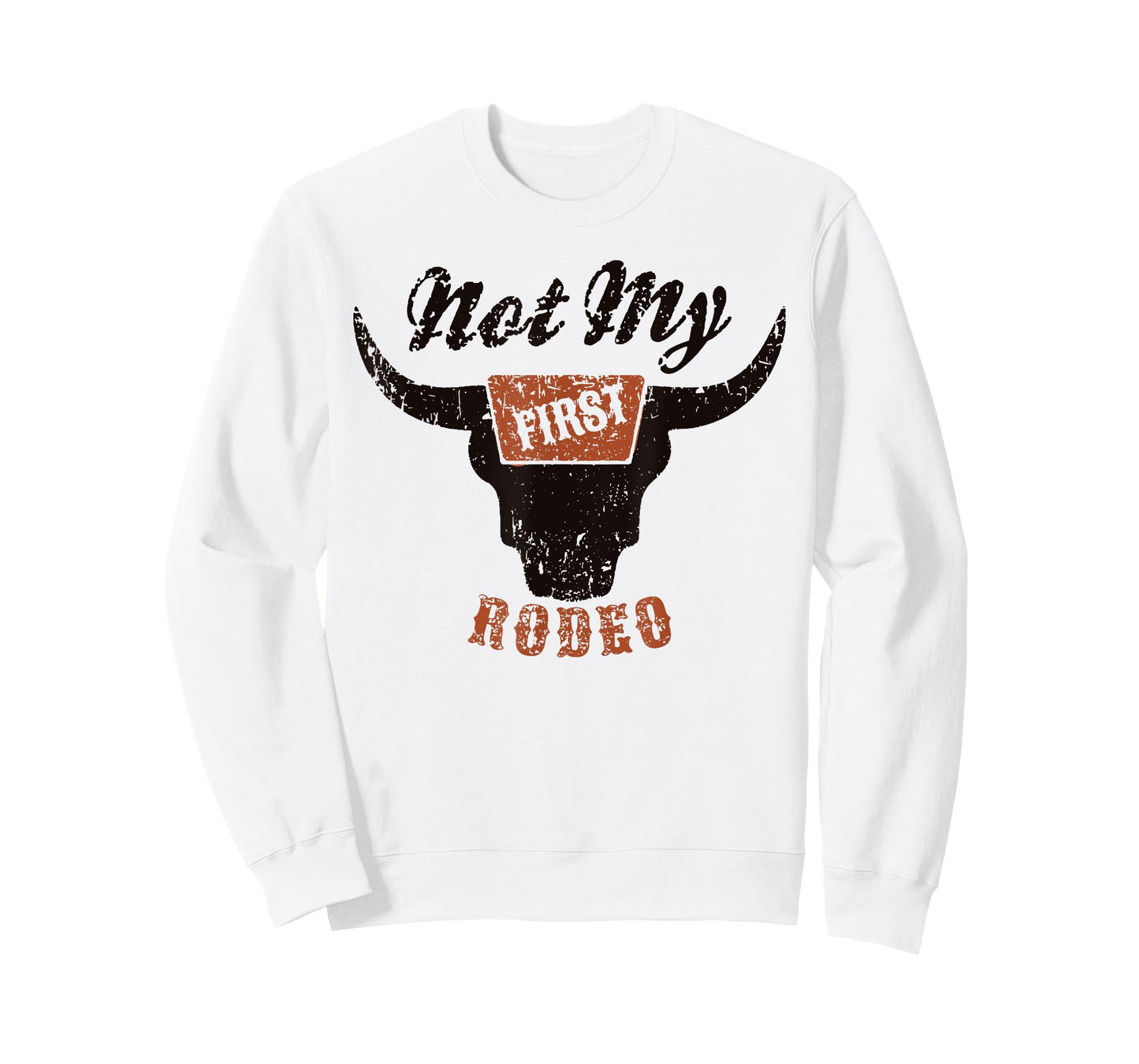 Retro Bull Skull Not My First Rodeo Western Country Cowboy T-Shirt
