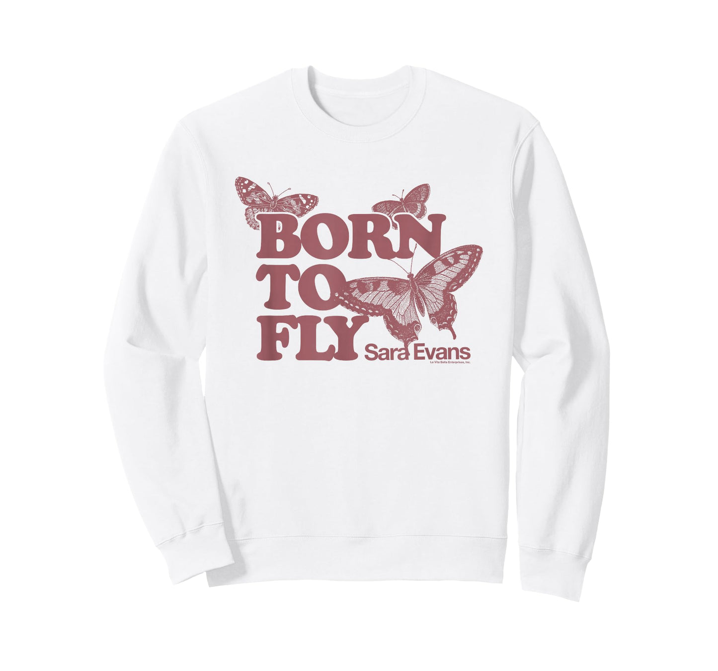 Sara Evans Born To Fly Butterflies Vintage Logo T-Shirt
