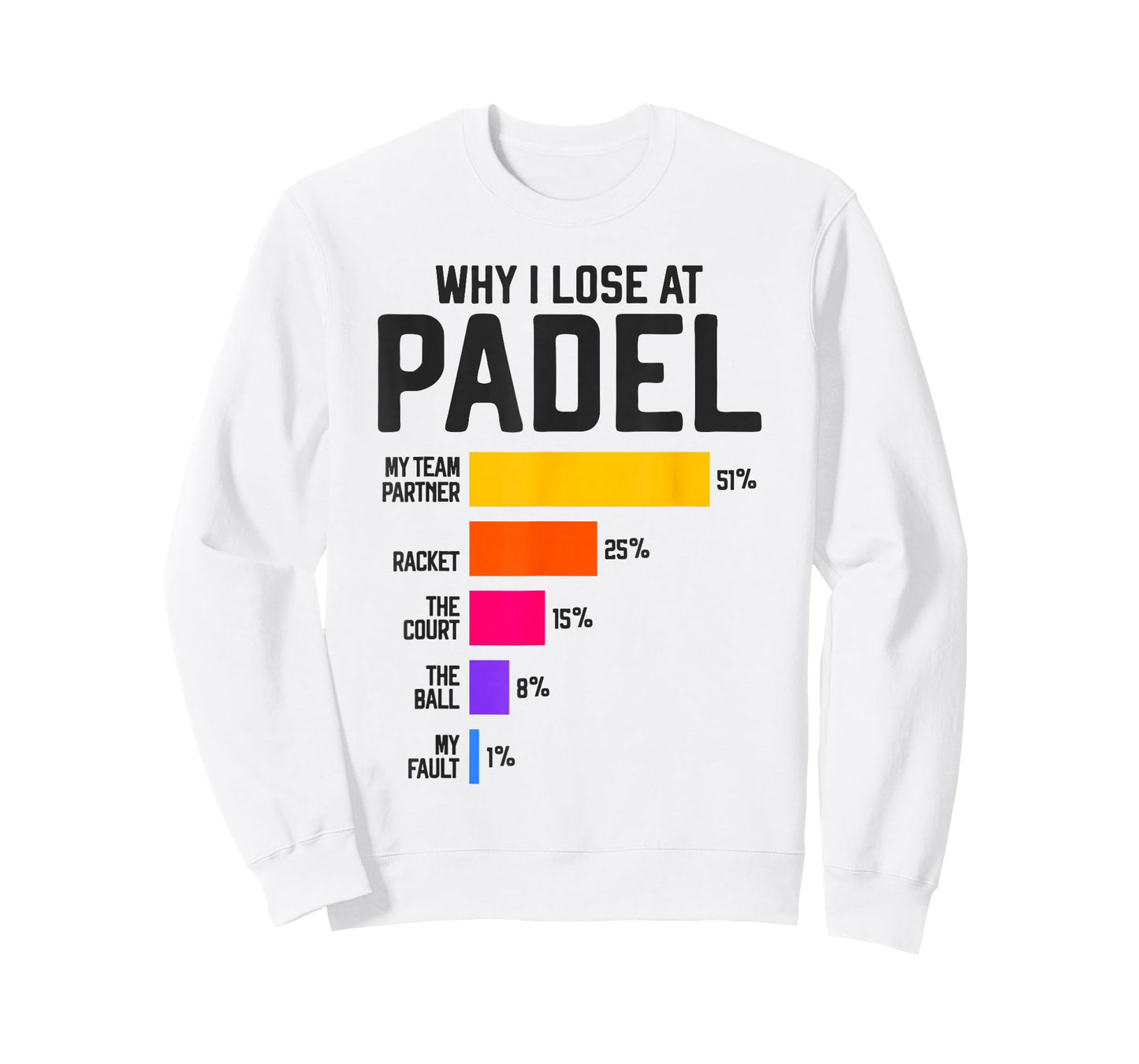 Why I Lose at Padel Tennis Funny Excuses for men and women T-Shirt