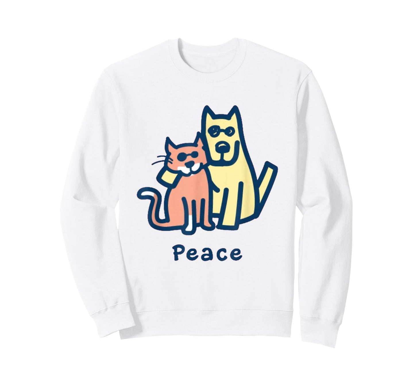 Cat Mom Dog Mom Peace Together I Love Pets Tshirt T-Shirt