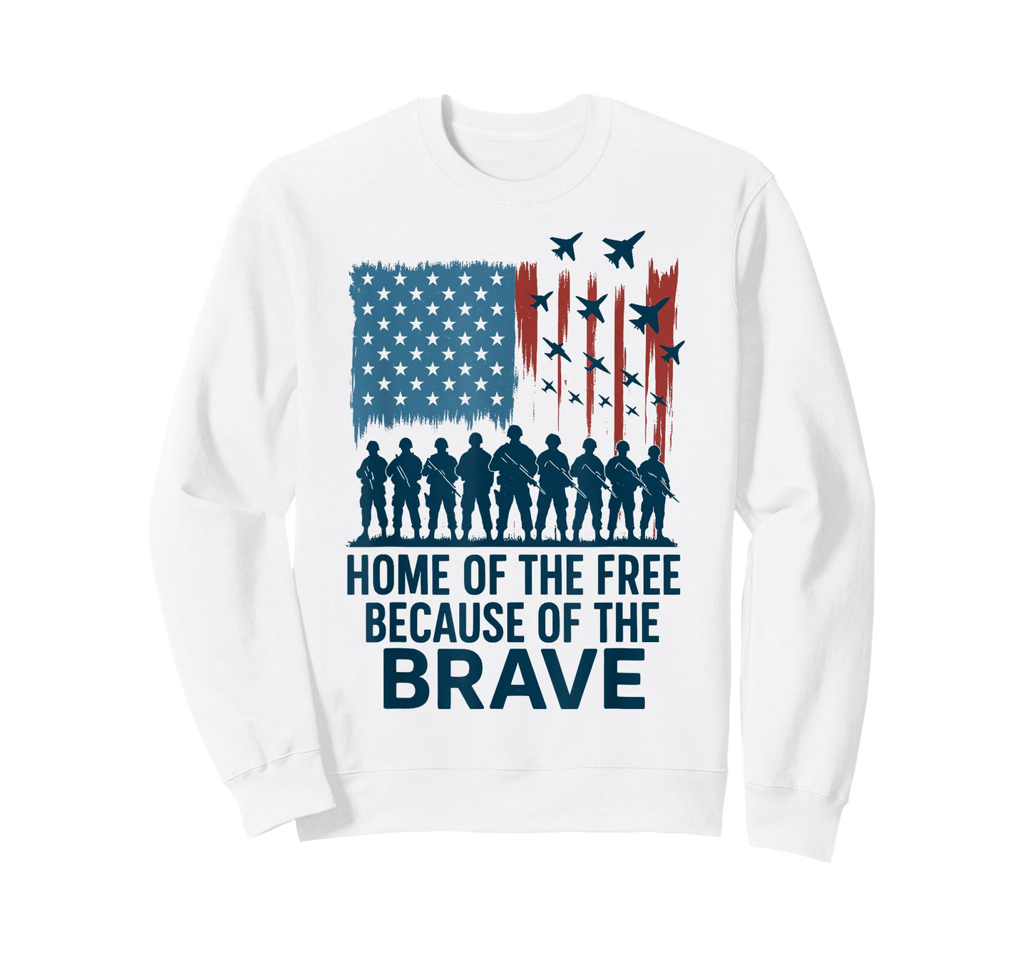 Home of The Free Because of The Brave Patriotic US Flag T-Shirt