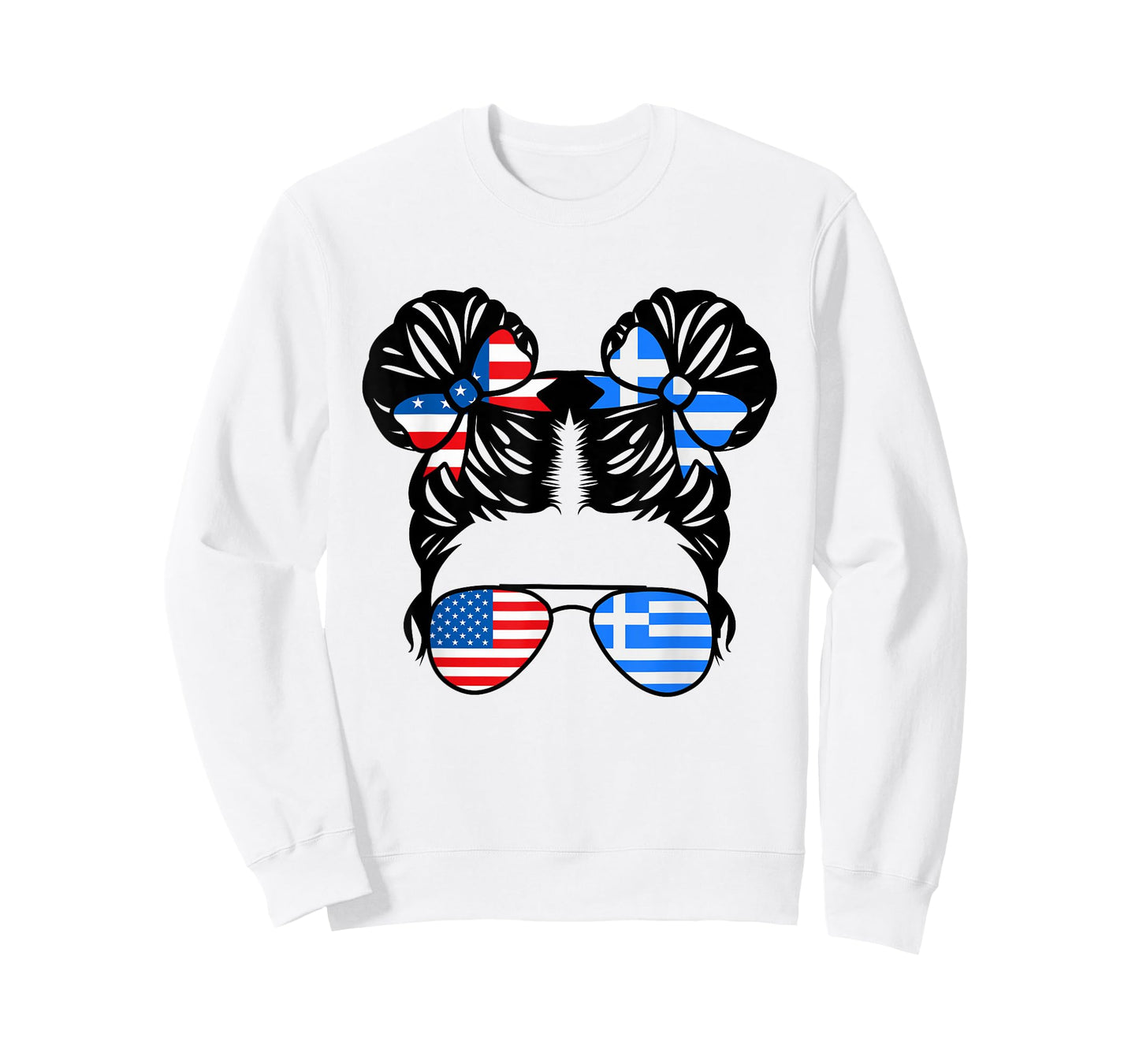 Half American Half Greek Girl USA Greece Flag Patriot T-Shirt