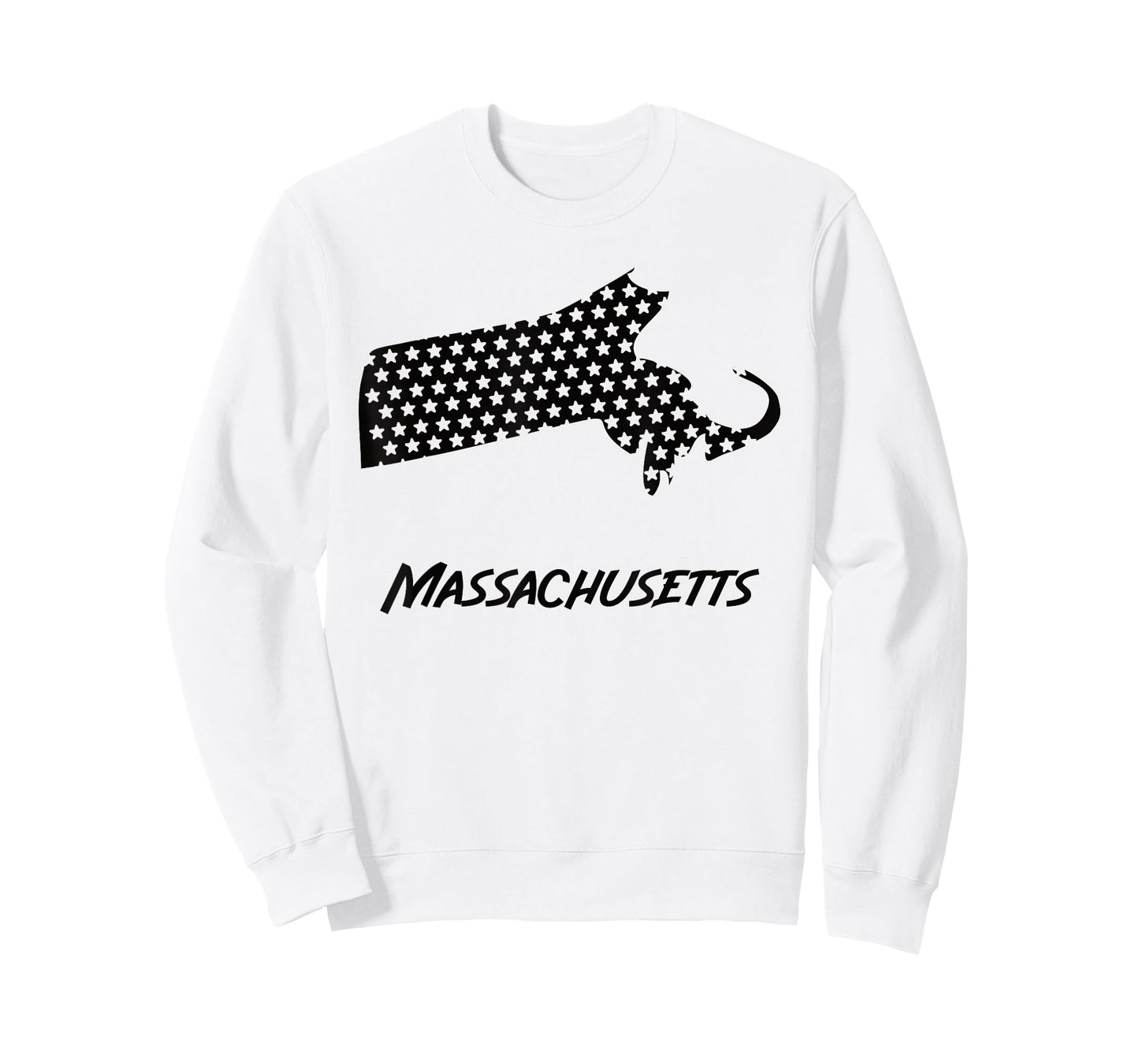 Massachusetts USA State Outline Stars Vintage Retro Design T-Shirt