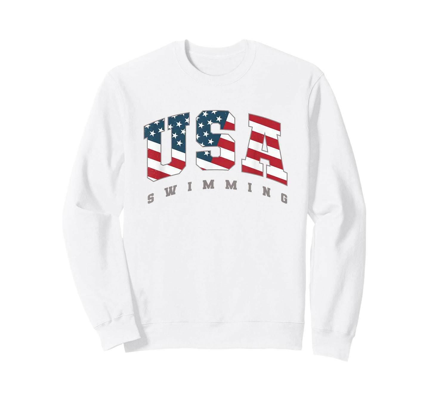 USA Swimming American Flag Team Sport Athlete Support T-Shirt