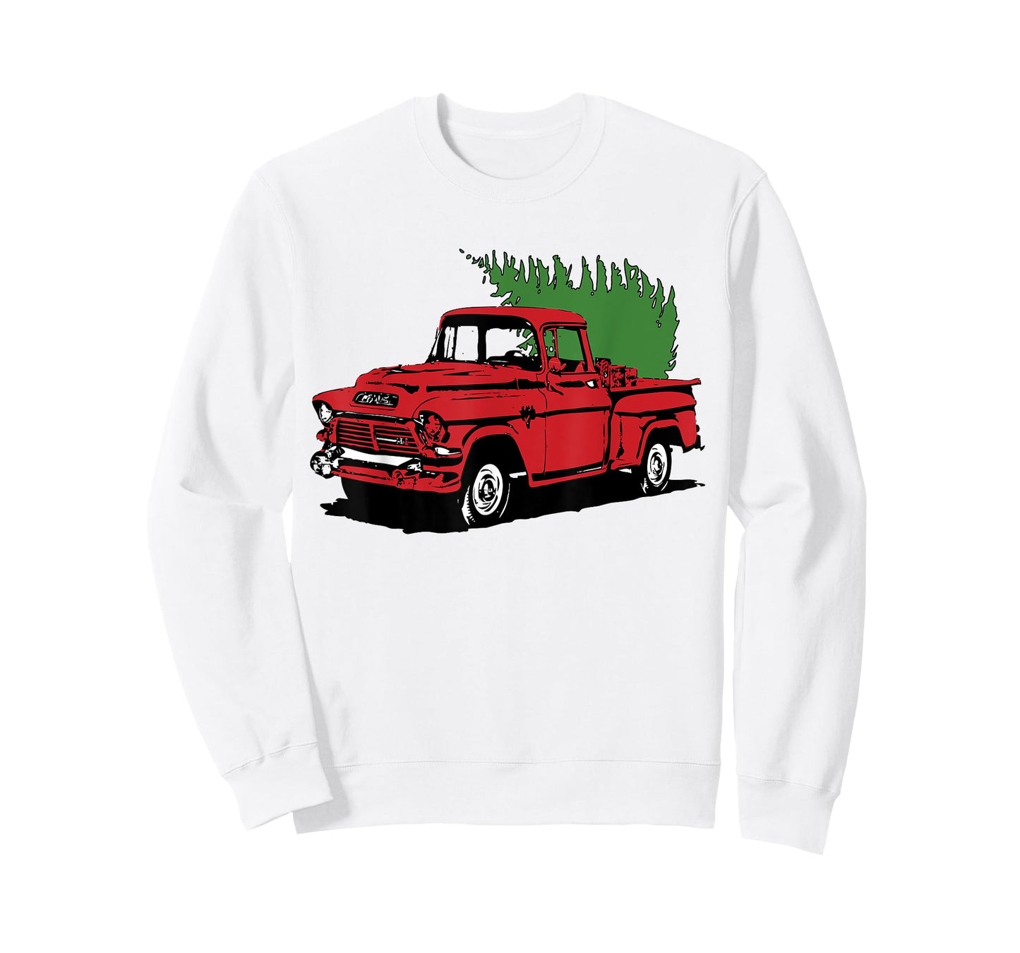 Vintage Christmas Old Red Pickup Truck Tree Holiday Gift T-Shirt