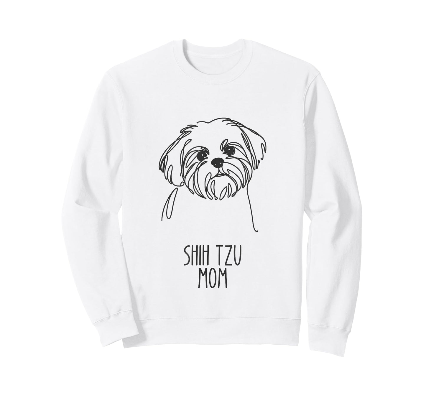 Line Art Best Dog Mom Women - Shih Tzu T-Shirt