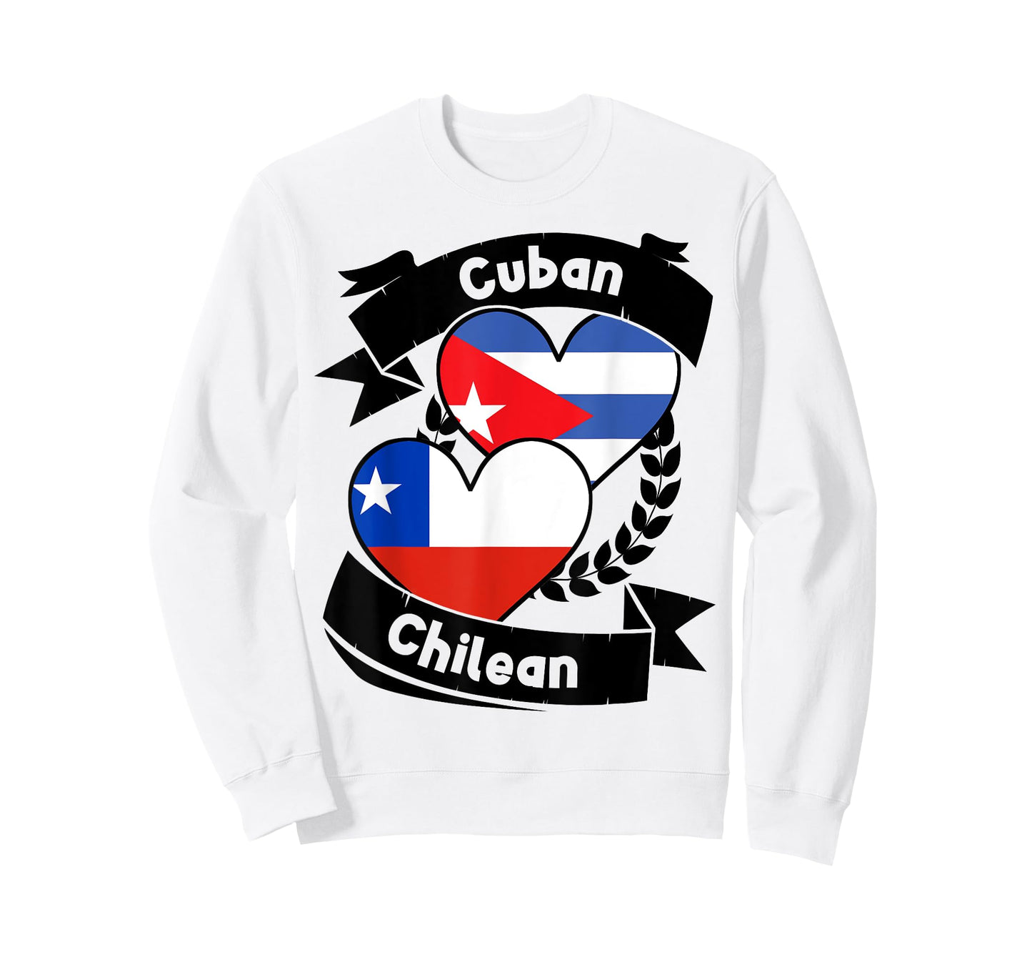 Cuban Chilean Heart Flags Cuba Chile T-Shirt