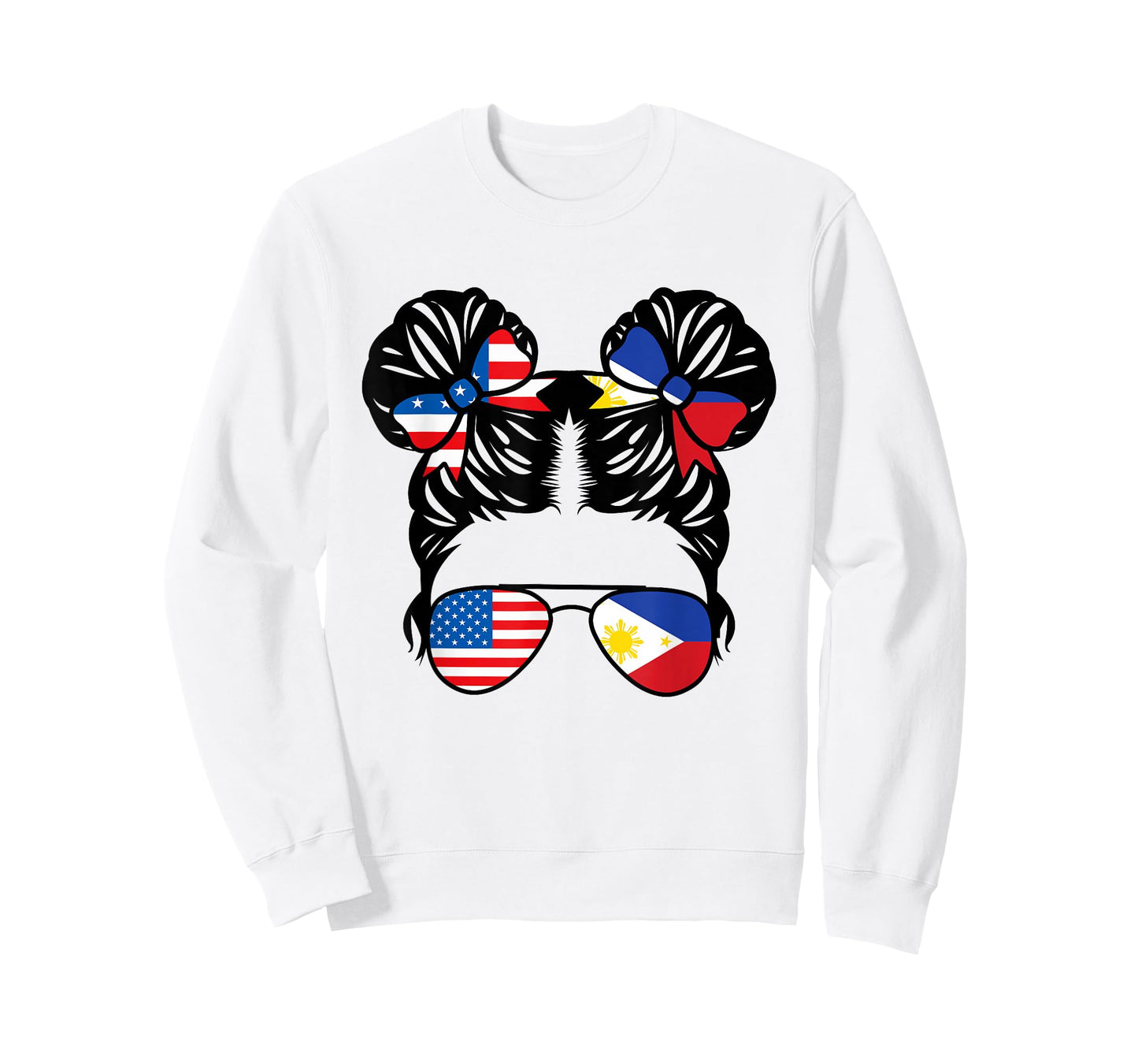 Half American Half Filipino Girl USA Philippine Flag Patriot T-Shirt